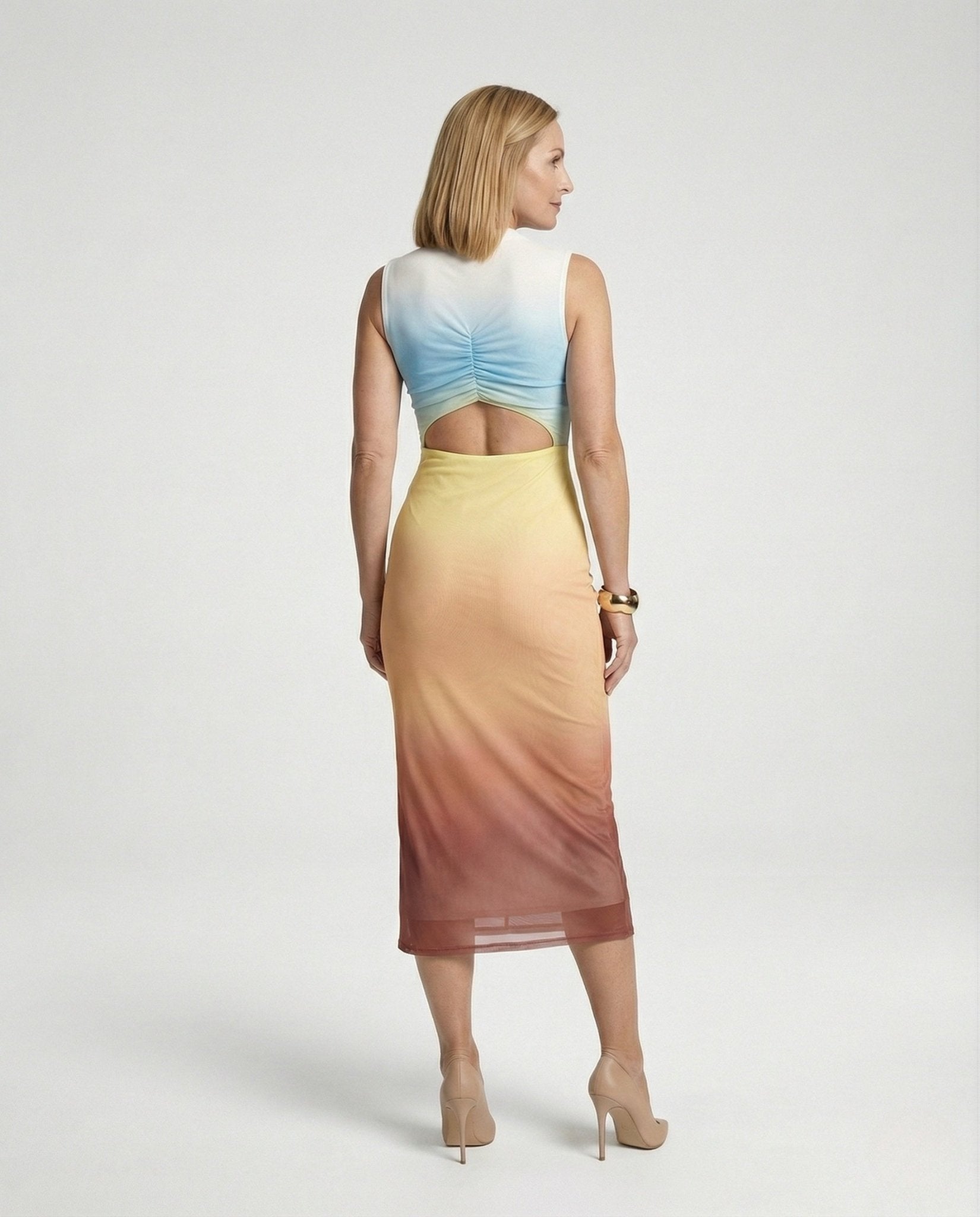 Casual dress women's midi dress form-fitting - Chichicherry