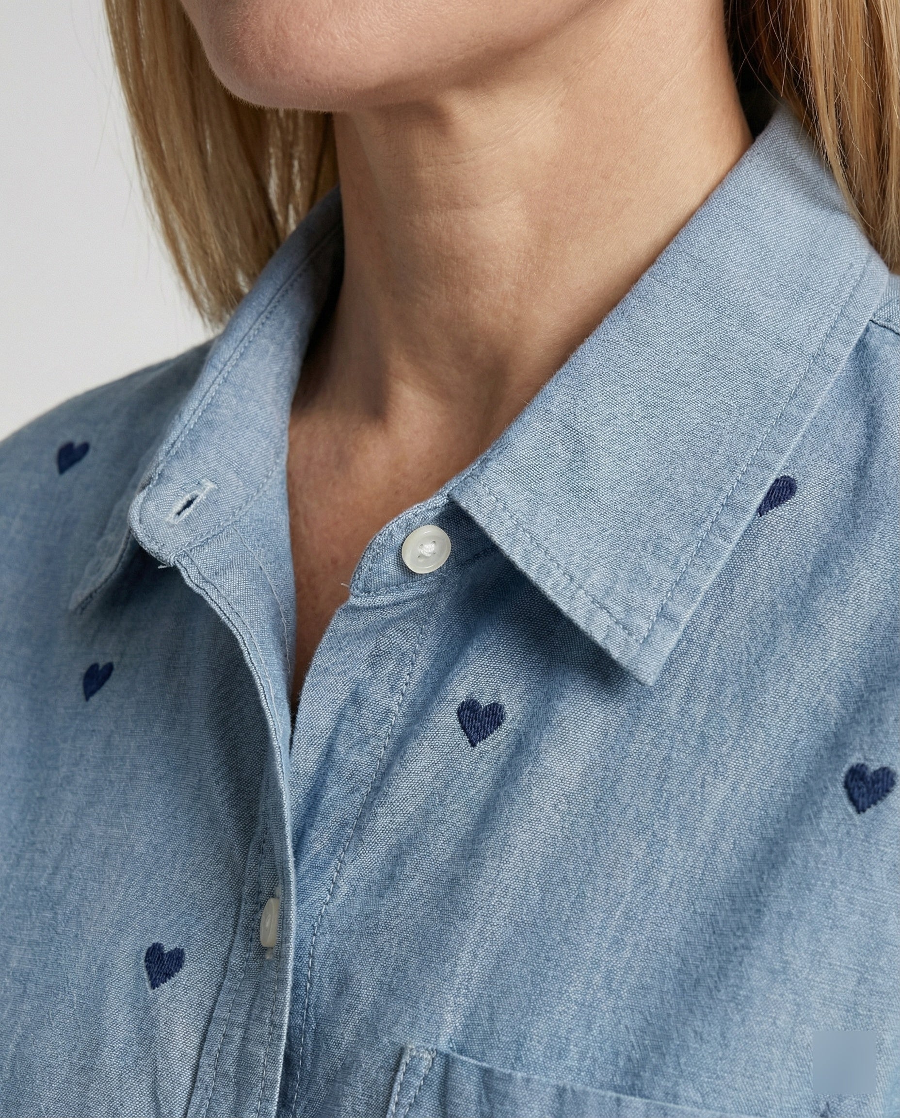 Women's Jeans Blouse Heart Print