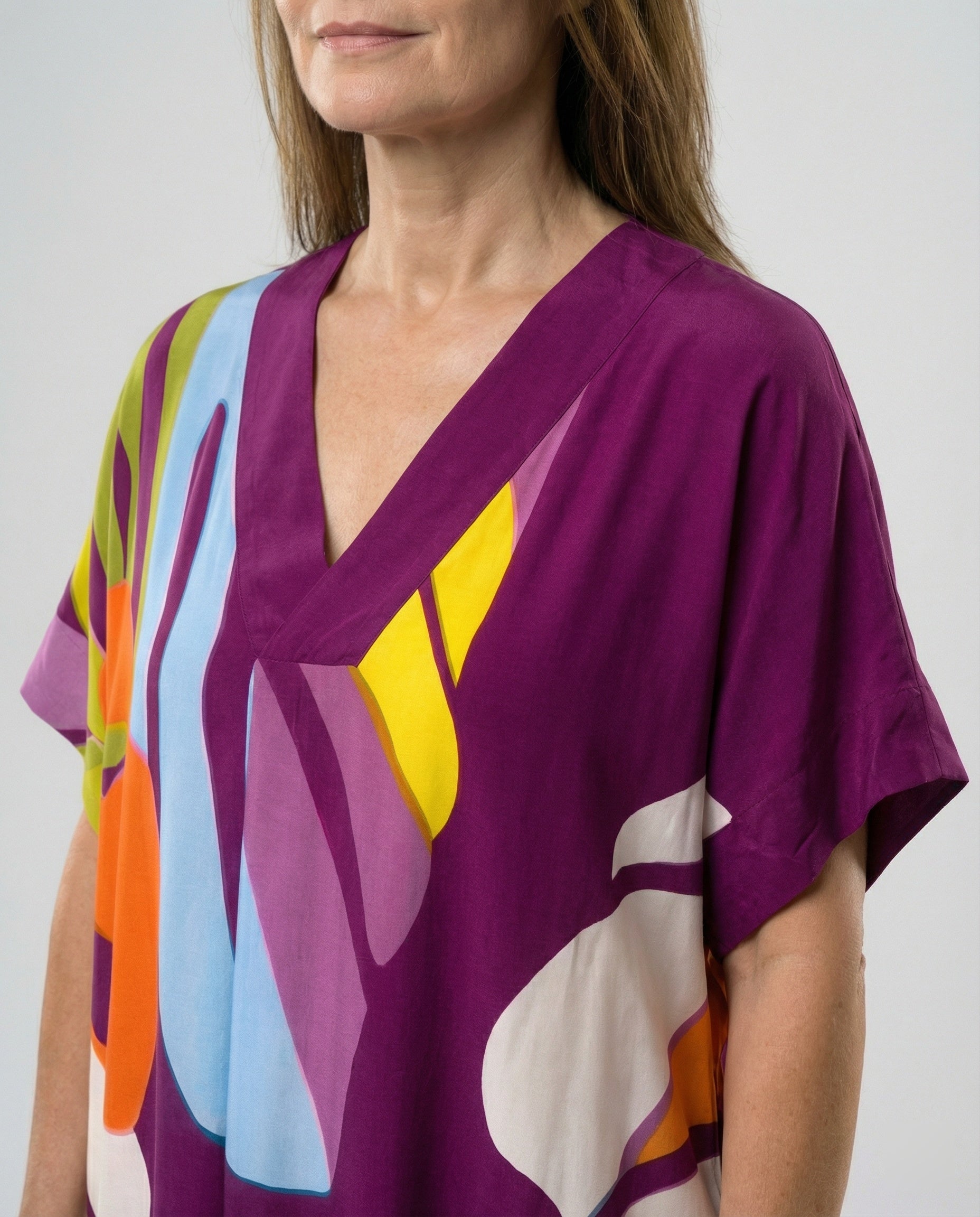 Women Kaftan Midi Dress Print