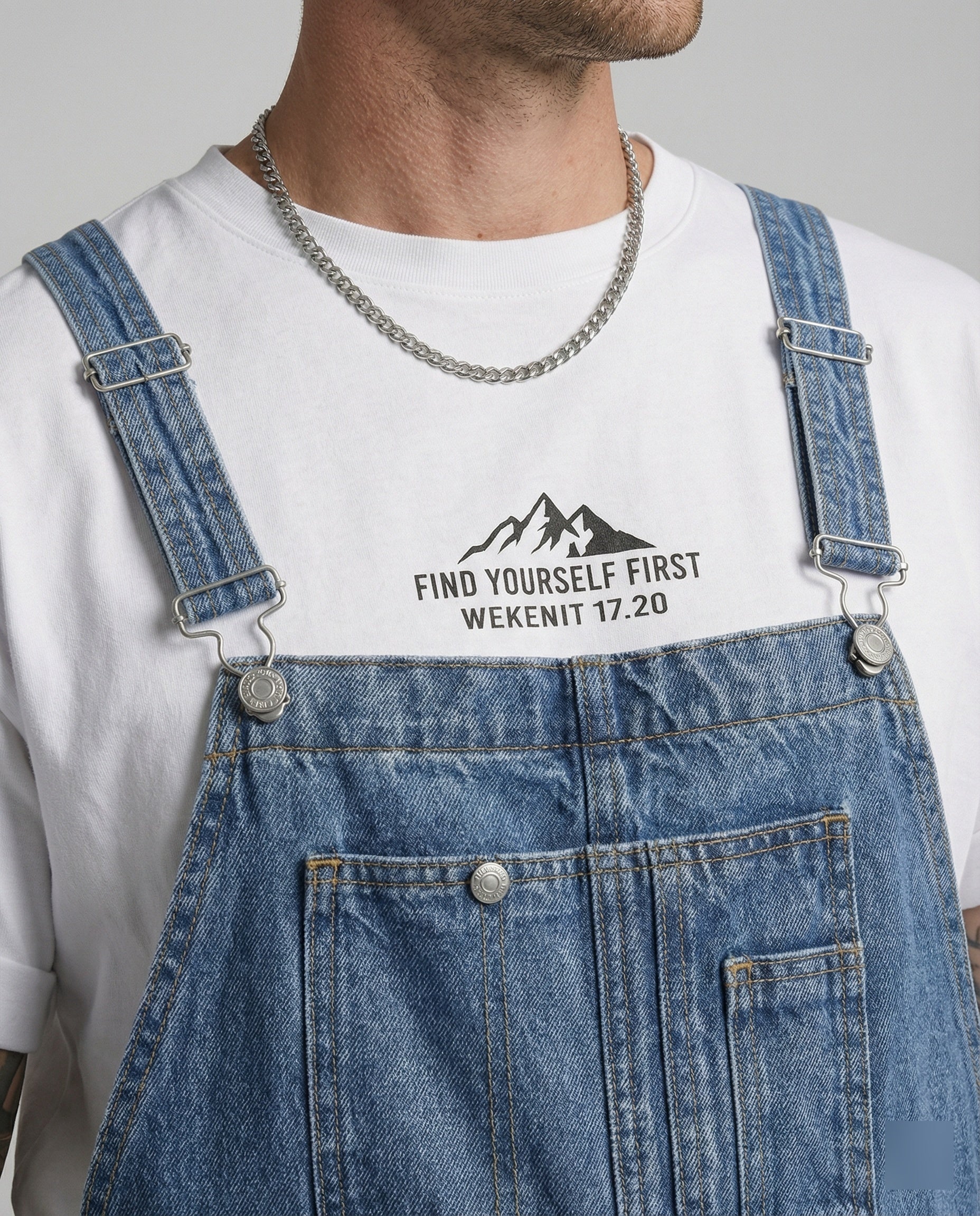 Leisure clothing men's jeans overalls wide