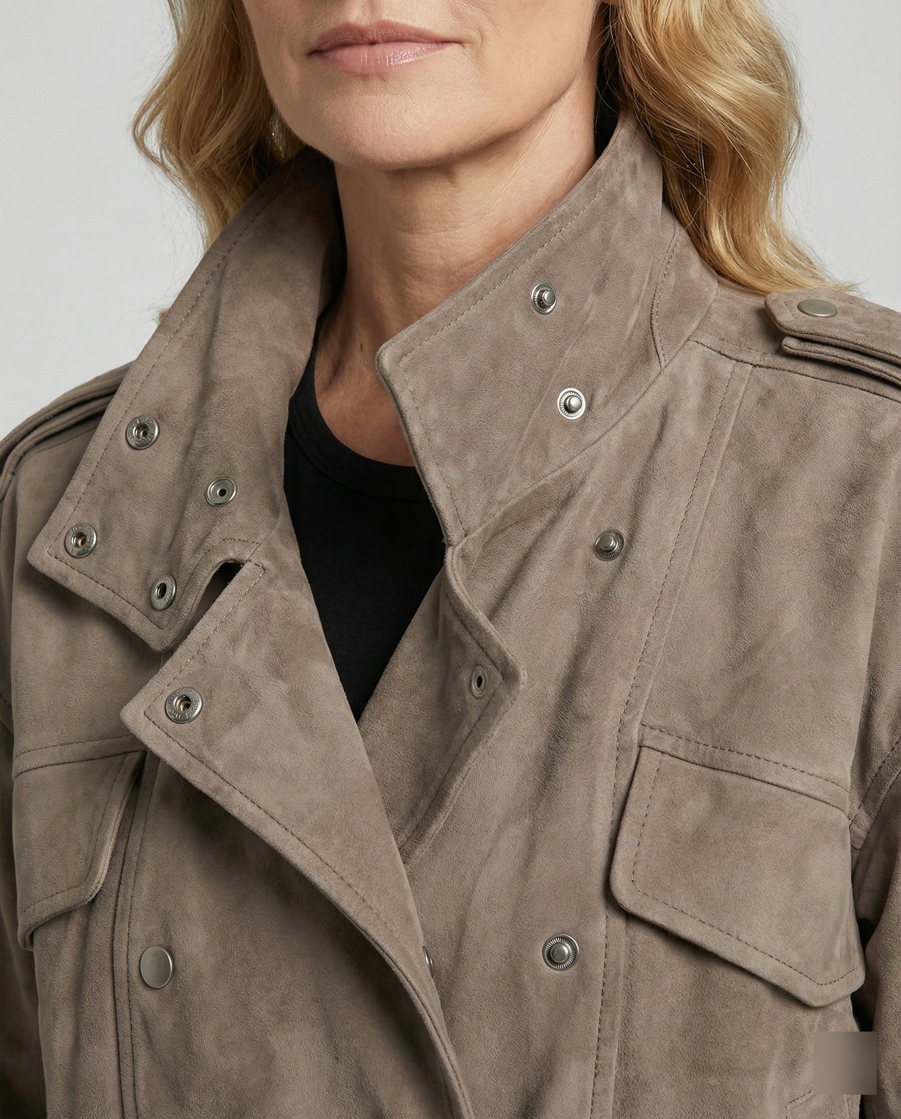 Leisurewear Women Suede Utility Jacket