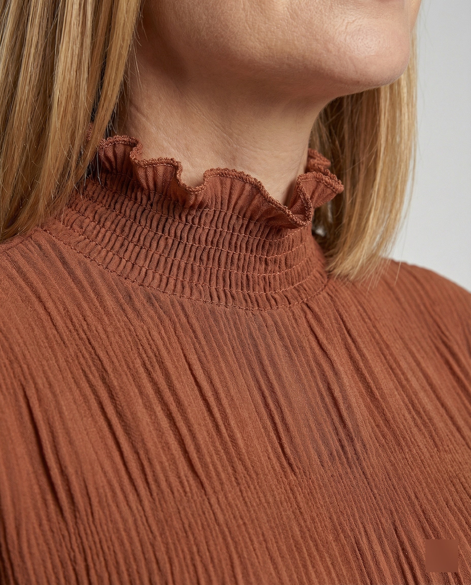 Blouse Women Pleat Ruffles