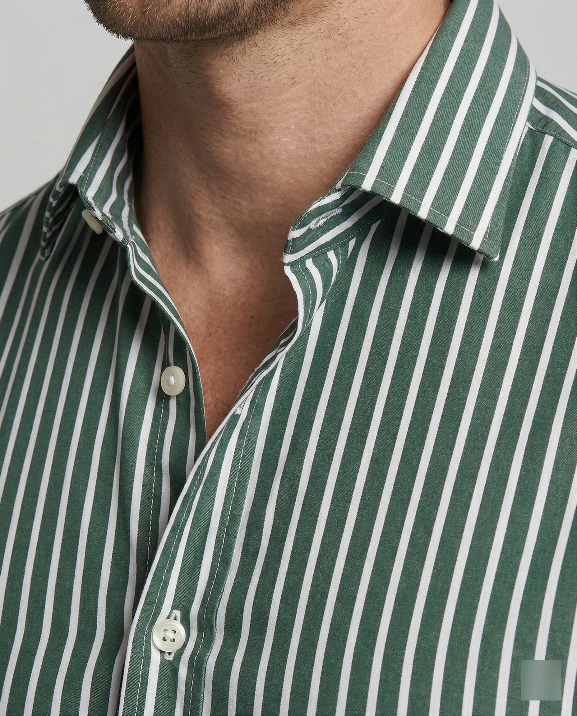 Men's Business Shirt Striped Kent Collar