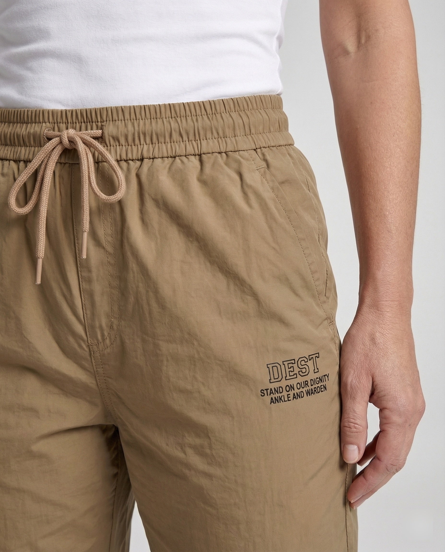 Women's Workwear Pants with Elastic Waist Straight Leg