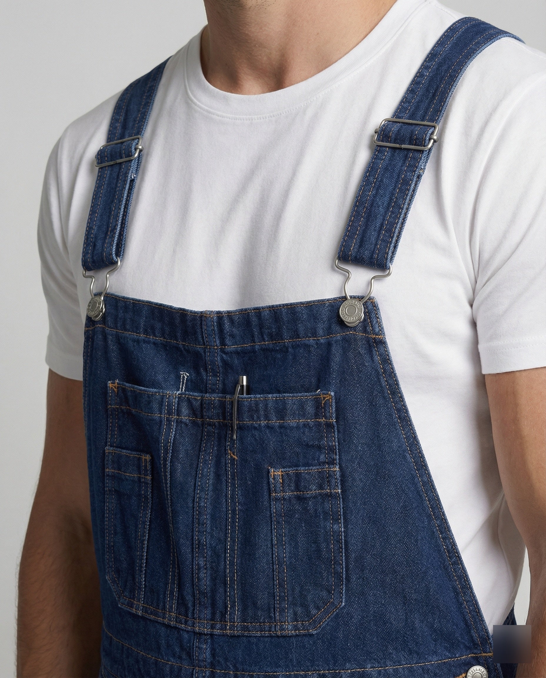 Men's Jeans Overalls with Straight Leg