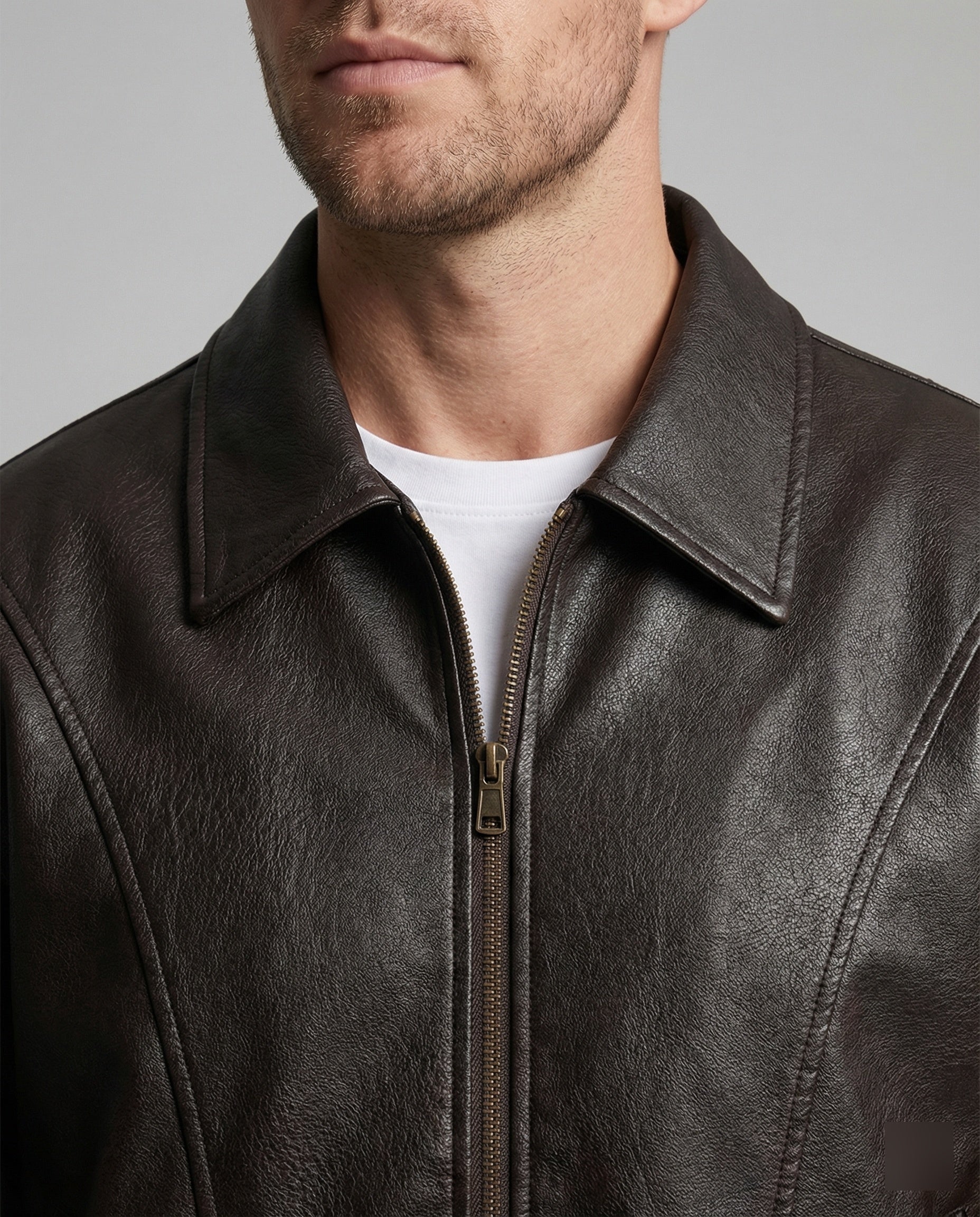 Men's Premium Leather Bomber Jacket