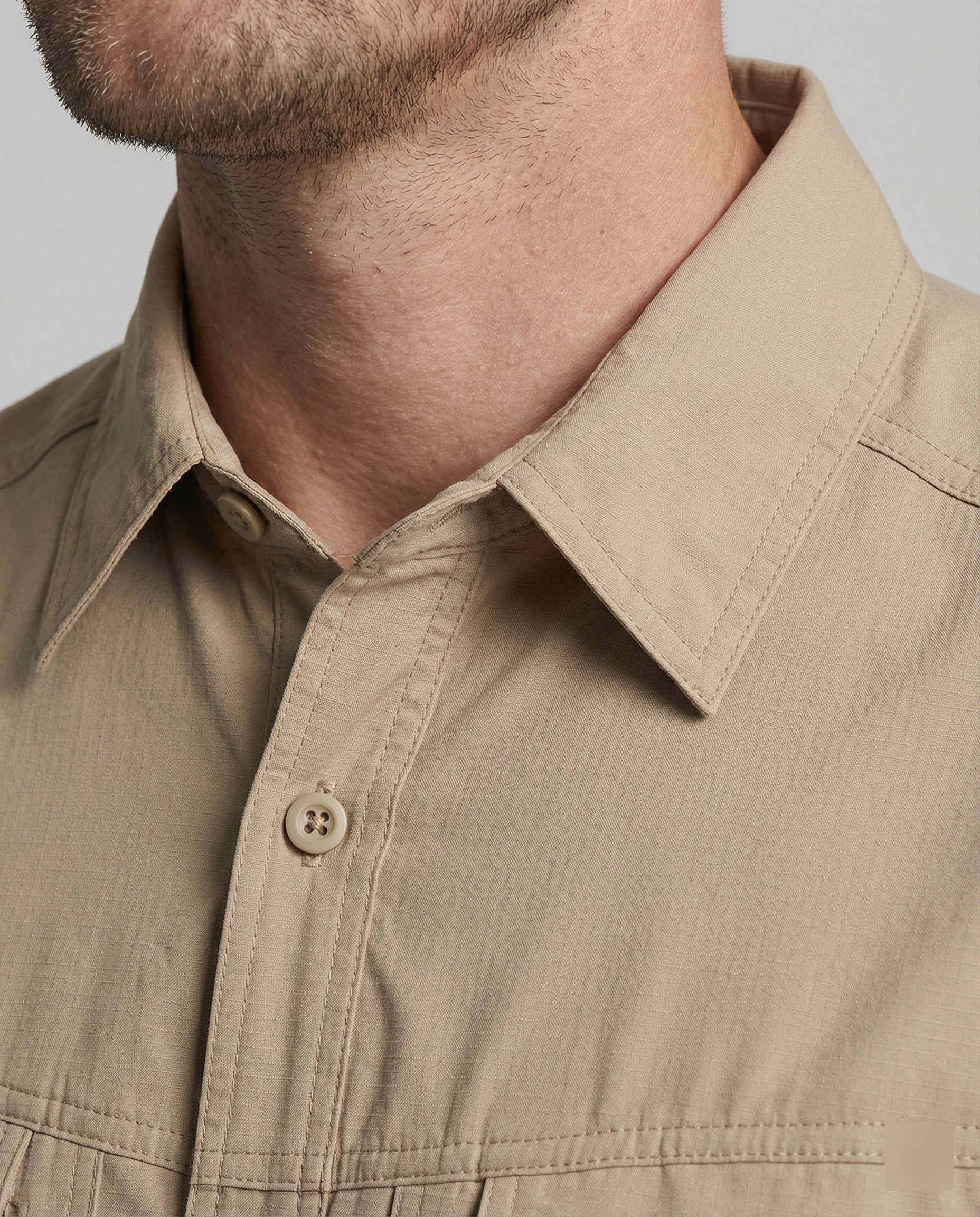 Long sleeve shirt men made of functional fabric