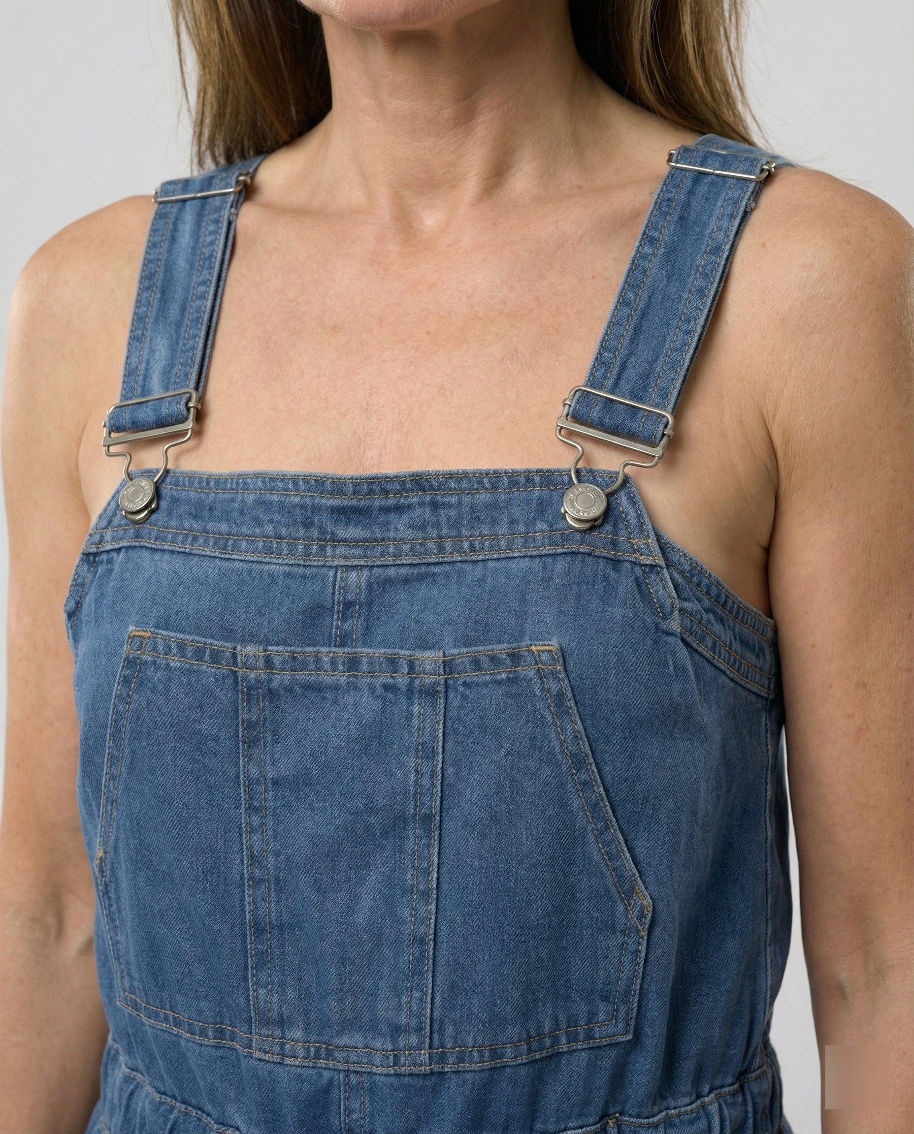 Women's Short Overalls with Drawstring