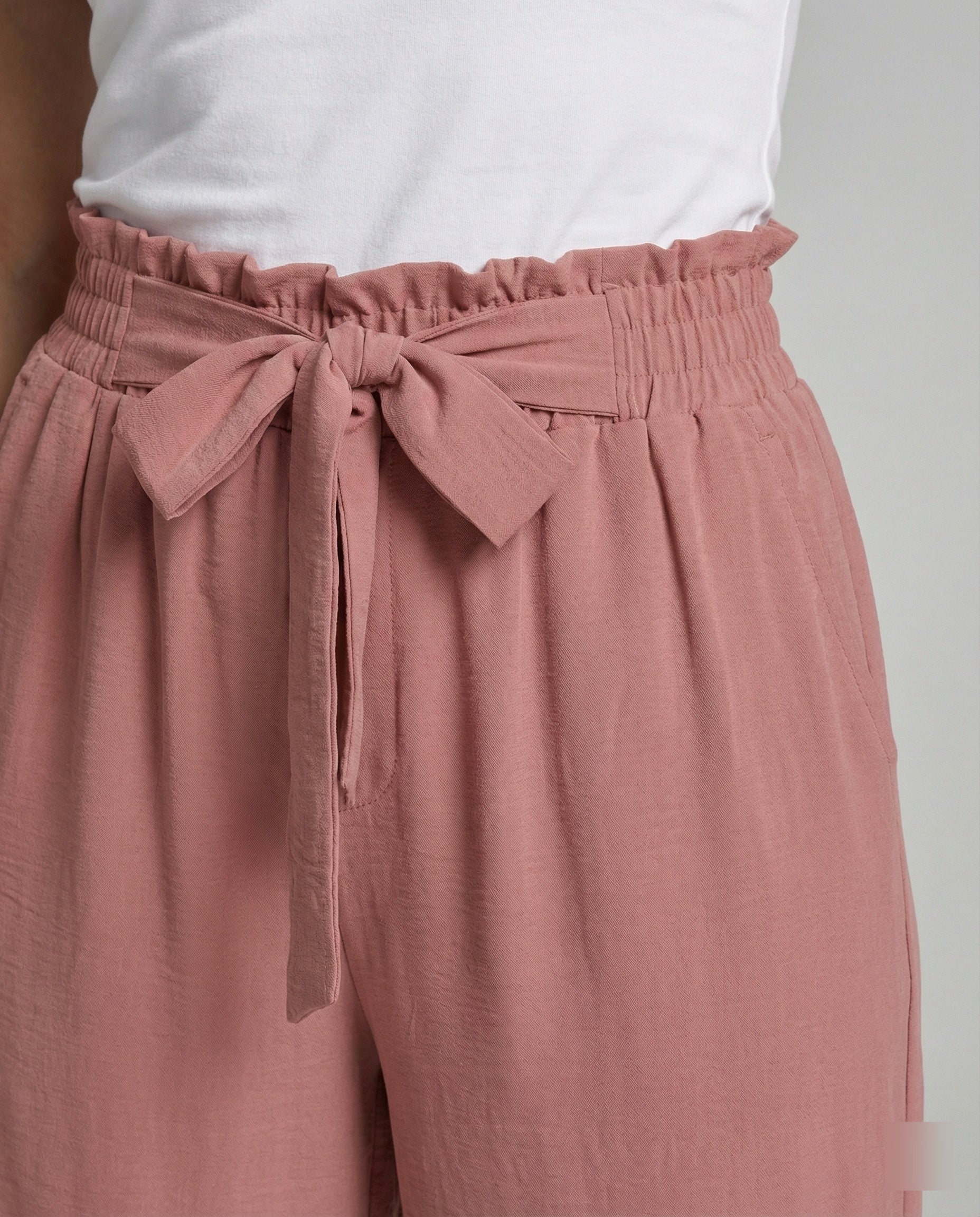 Women's fabric trousers Women's high waist wide