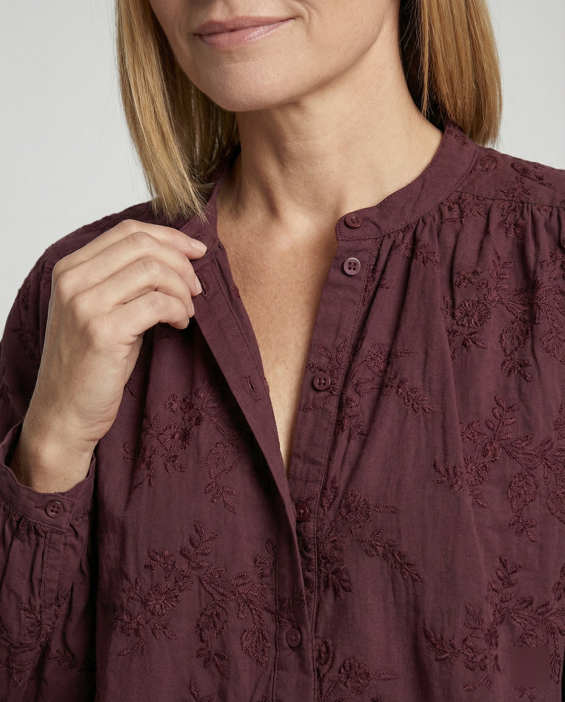Blouse Women Cotton Embroidered