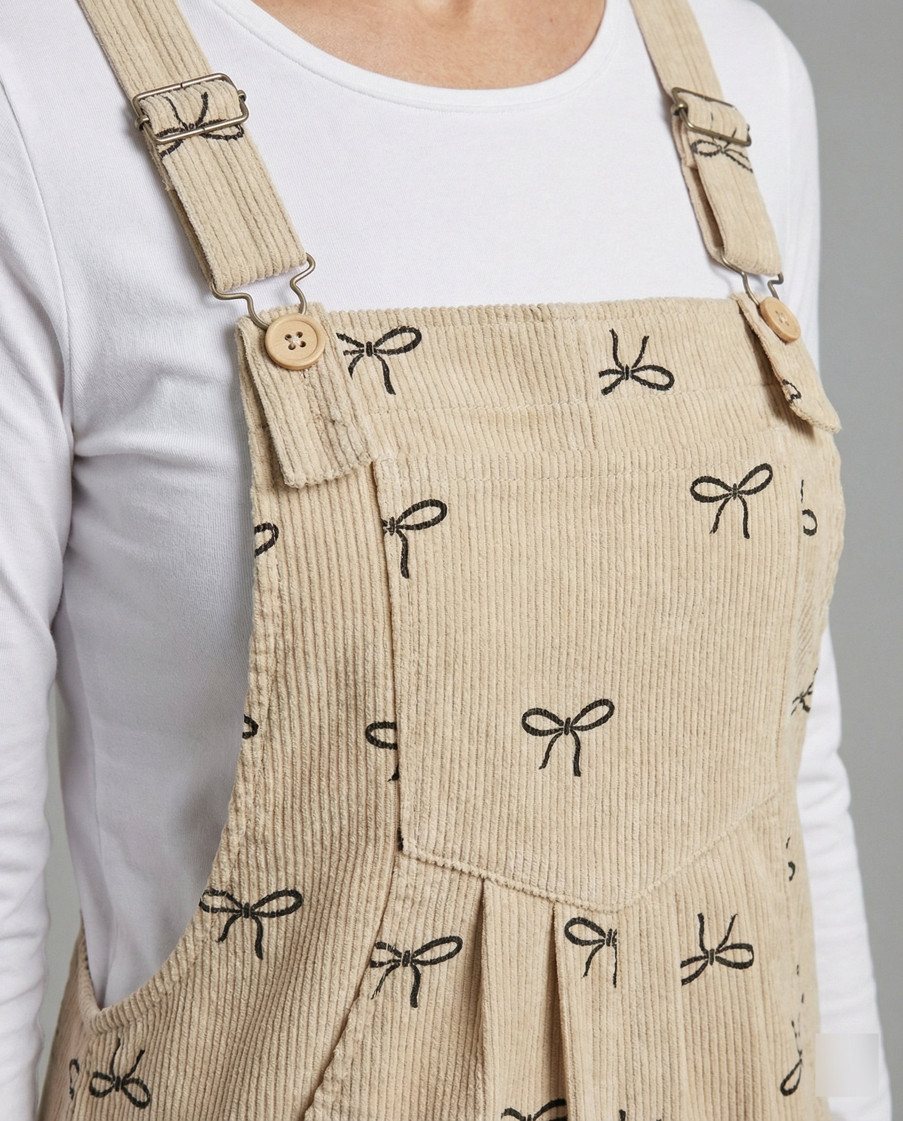 Women's Corduroy Overalls Print