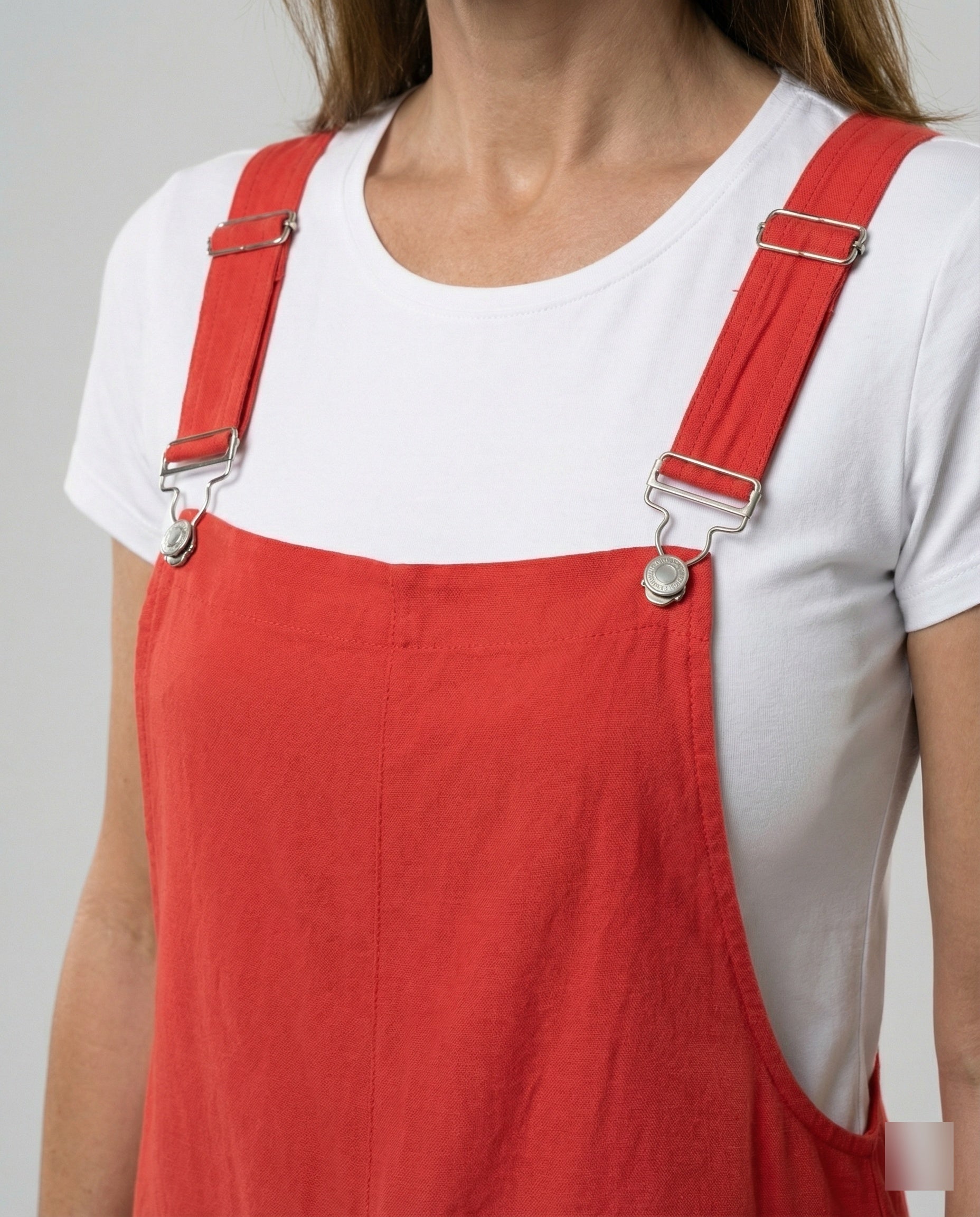 Ladies' dungaree shorts jumpsuit casual