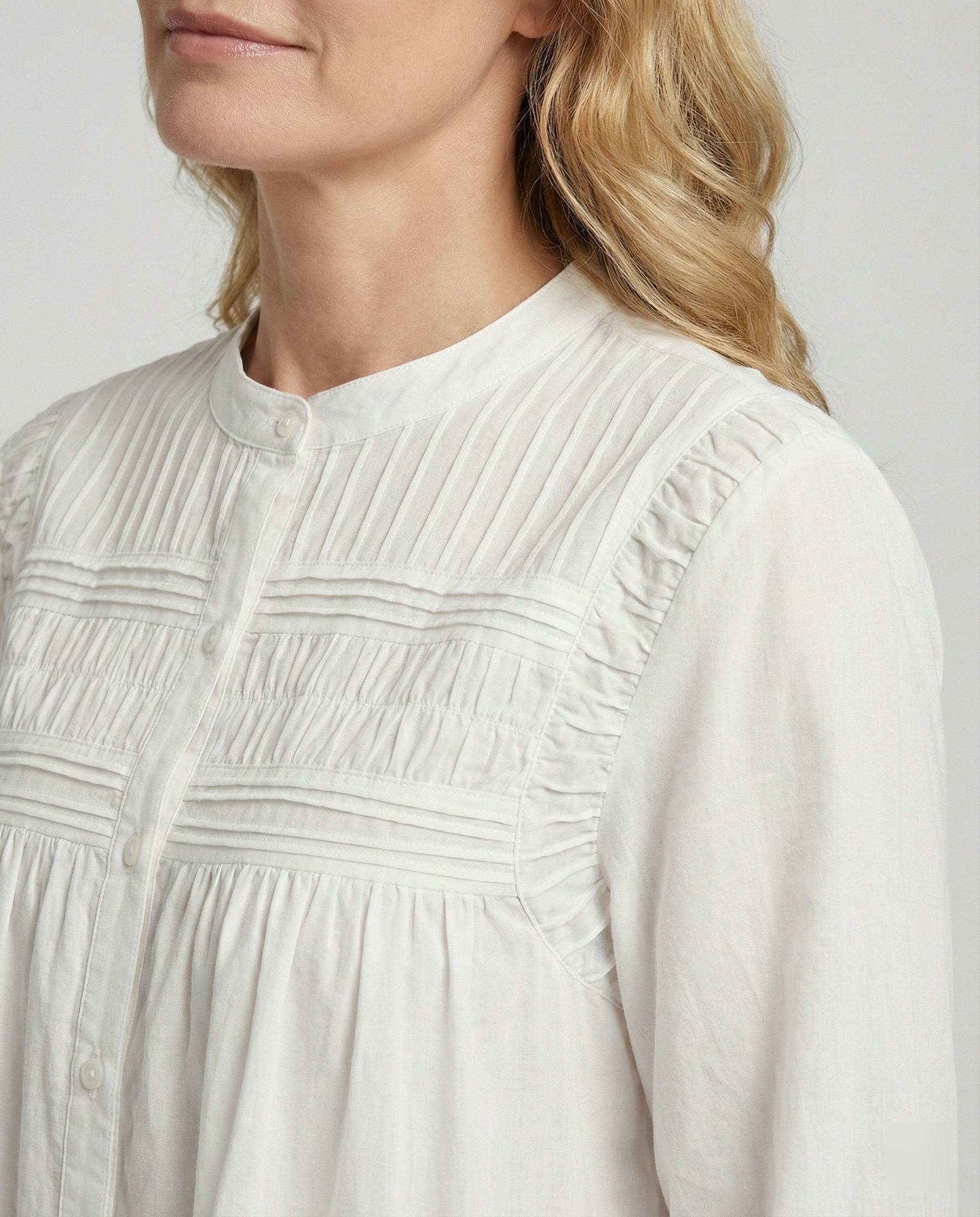 Romantic cotton blouse women