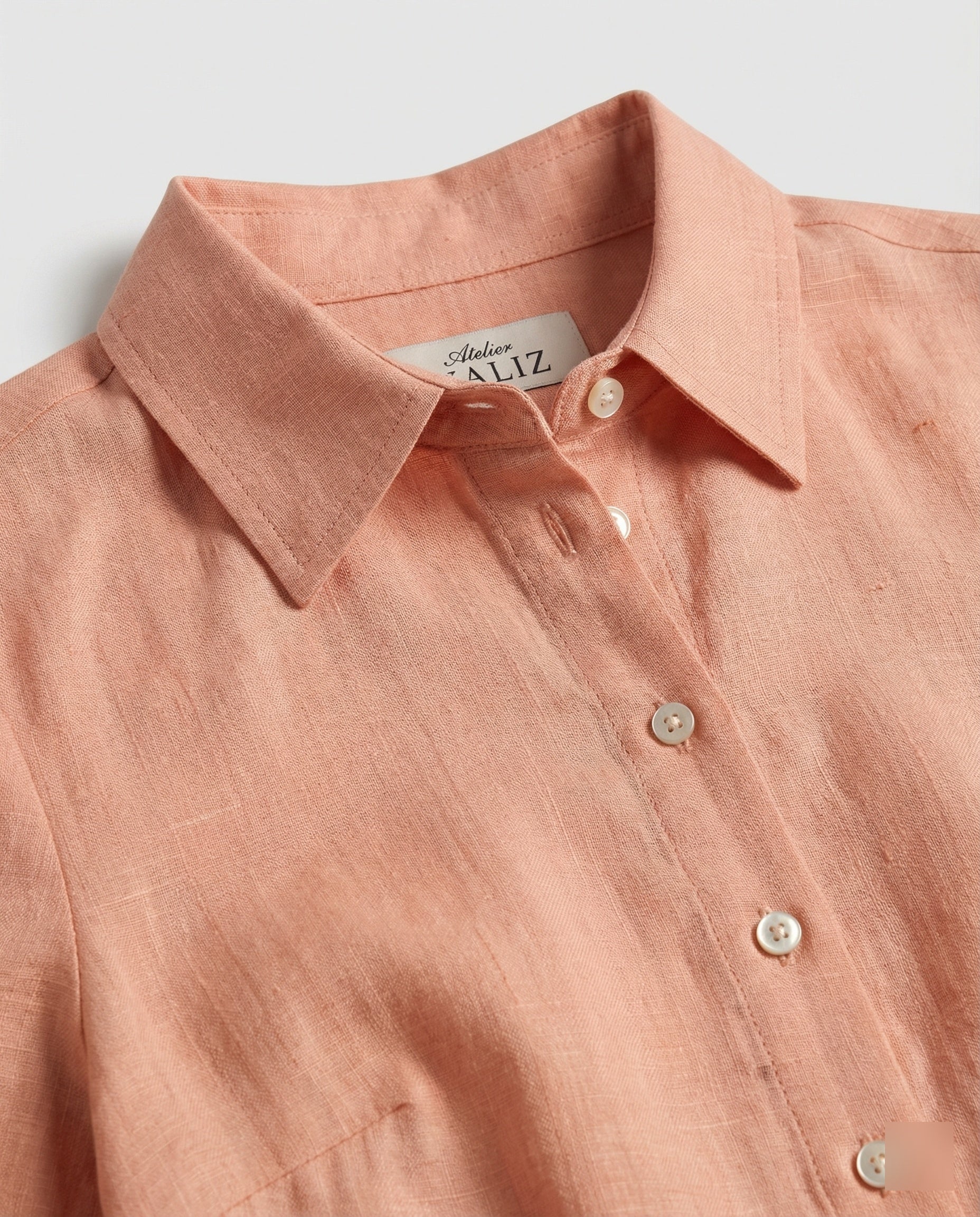 Linen casual dress women's shirt dress