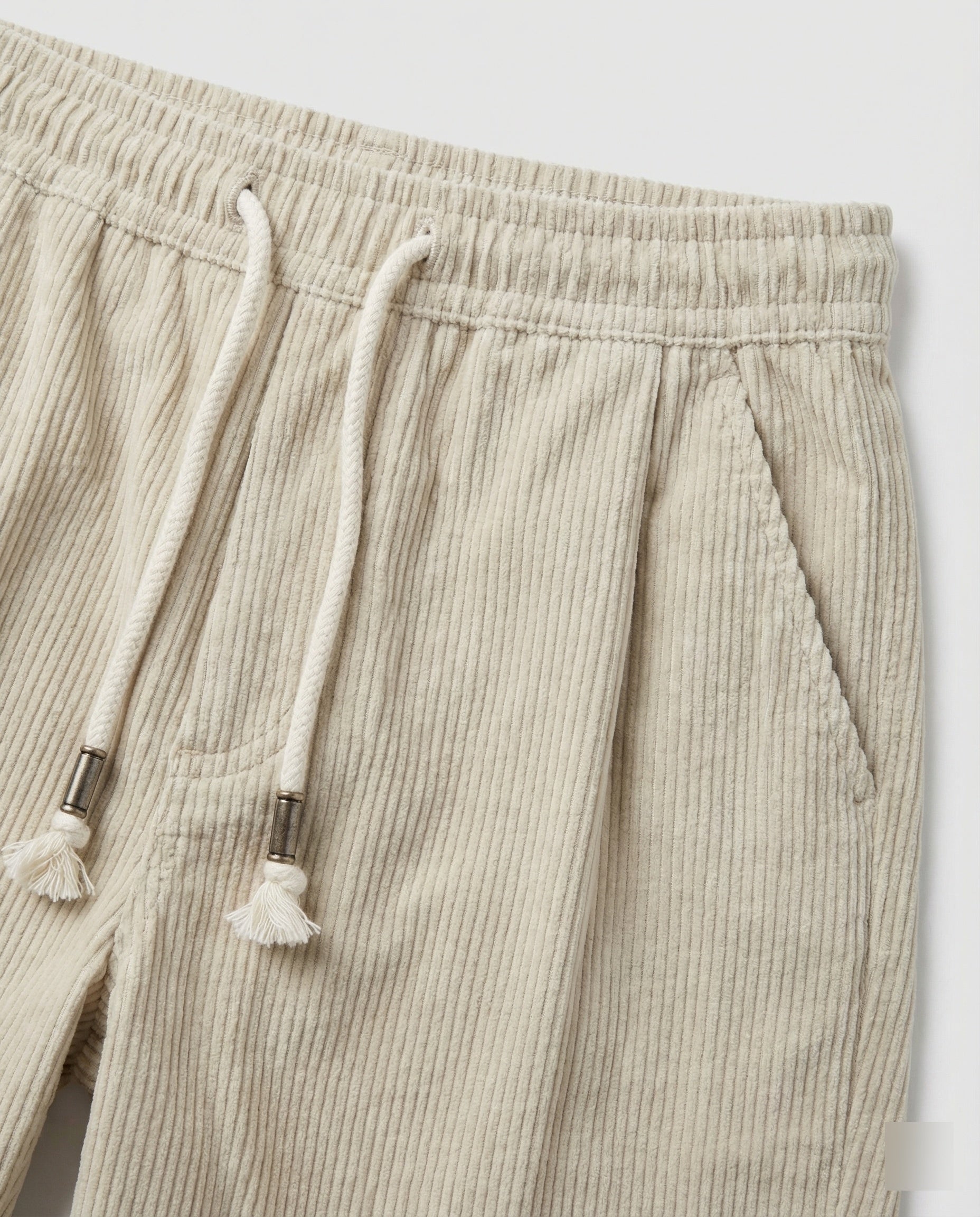 Men's wide cord pants with a high waist