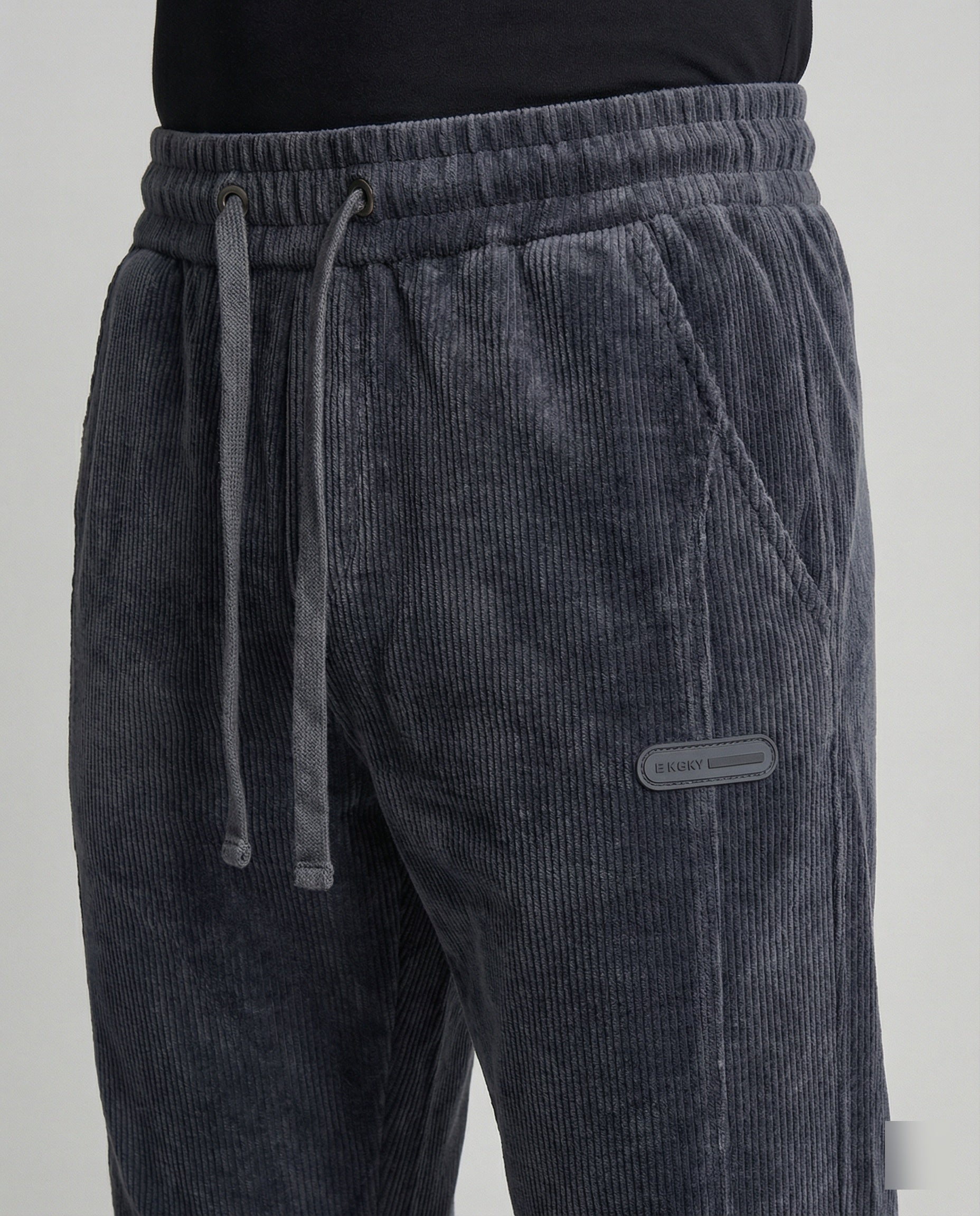 Men's Ribbed Jogging Pants Slim