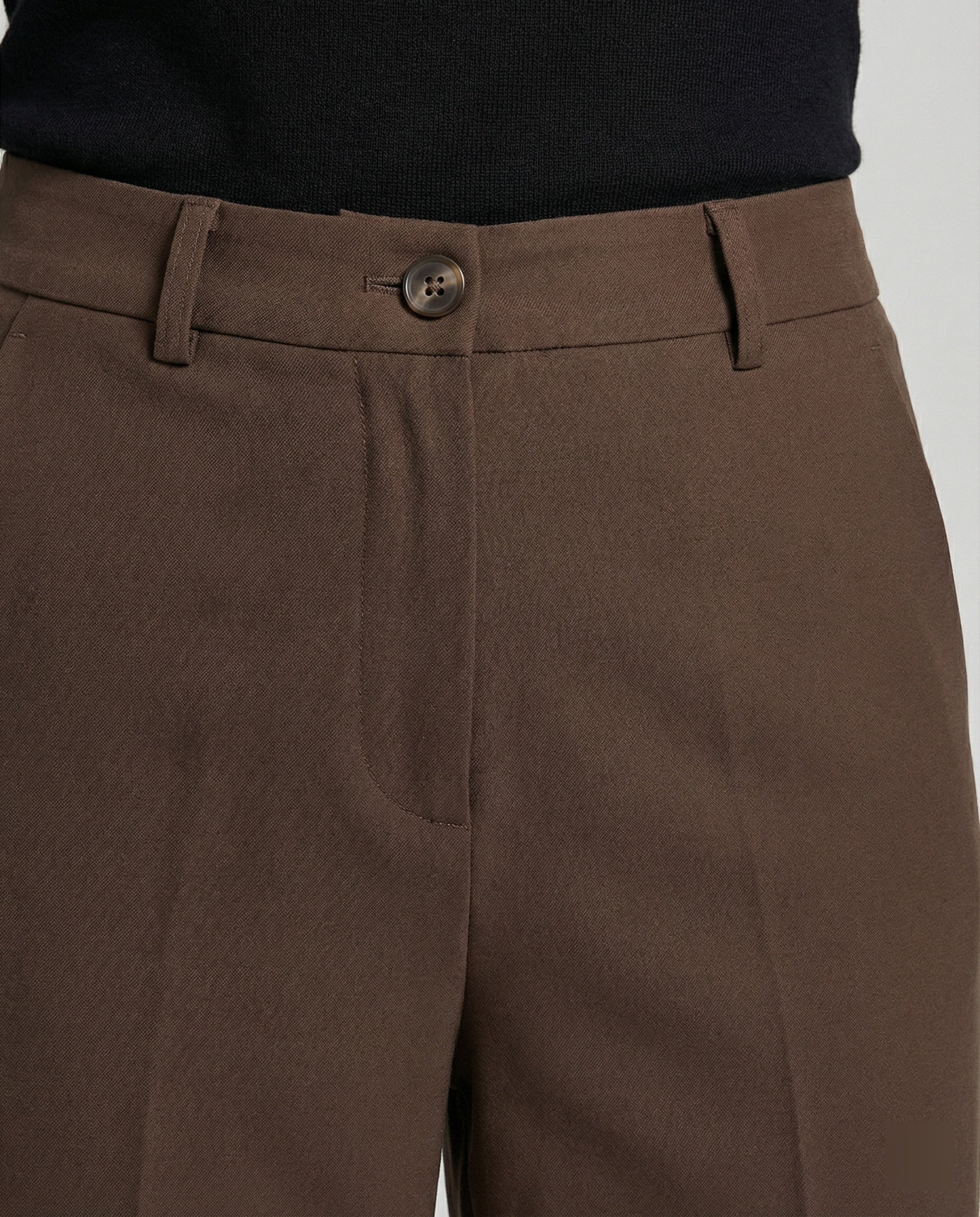 Women's Fabric Trousers with High Waist