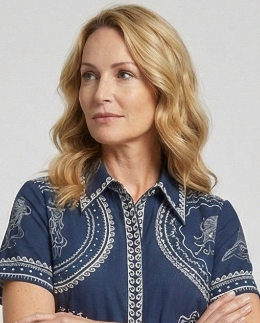 Maxi dress women shirt dress print