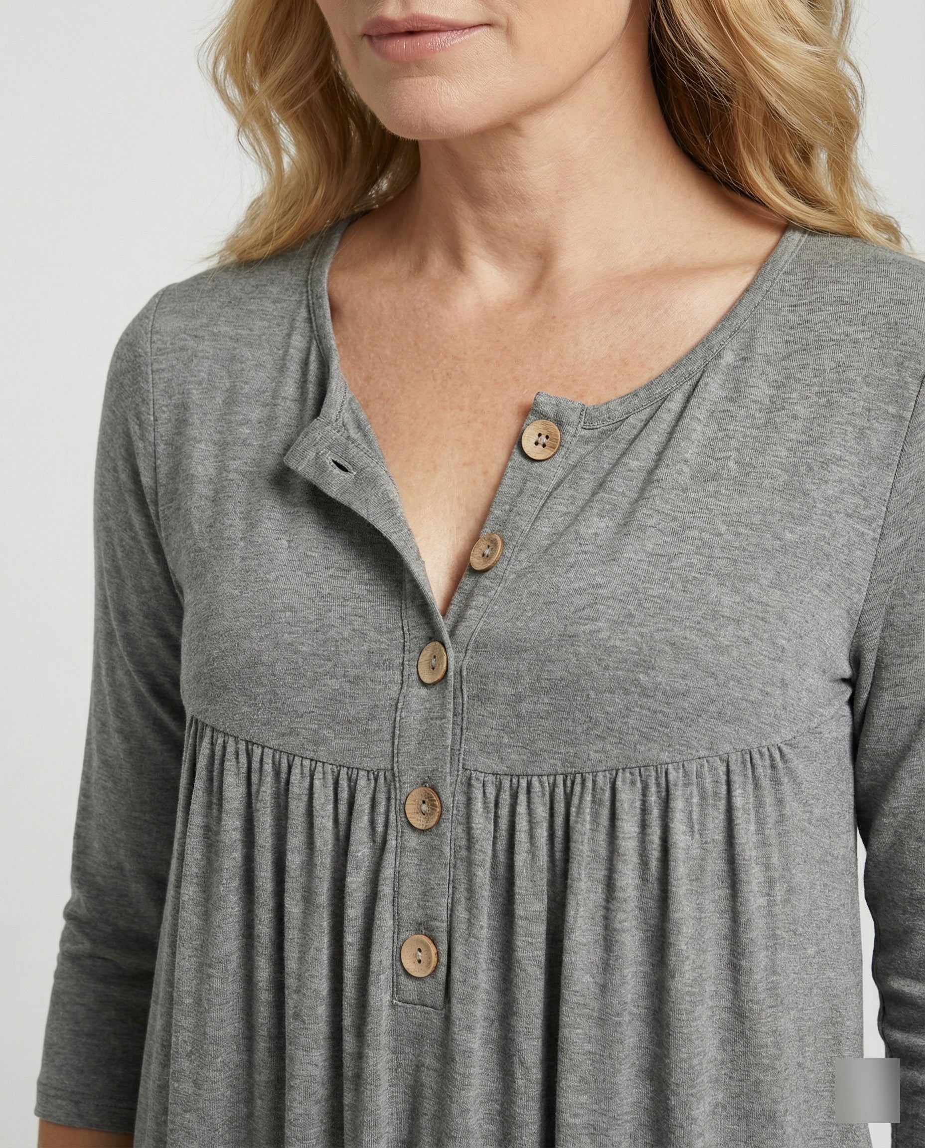Women's Midi Dress Empire V Neck