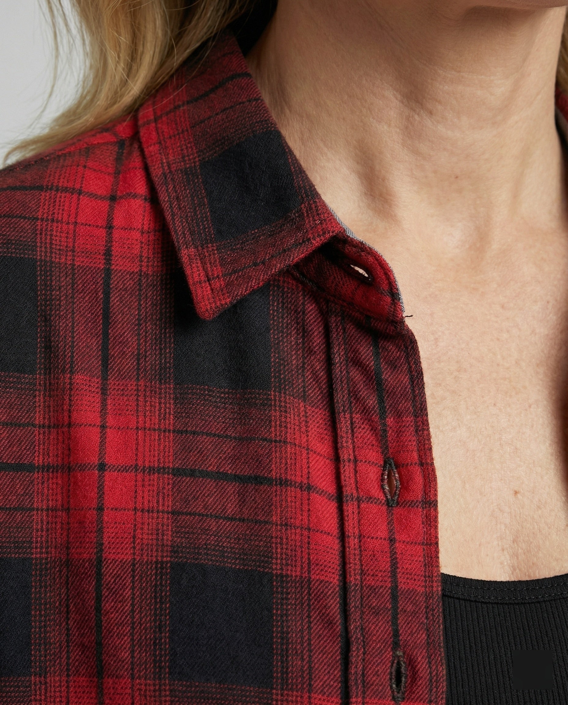 Women Shirt Jacket Check Flannel