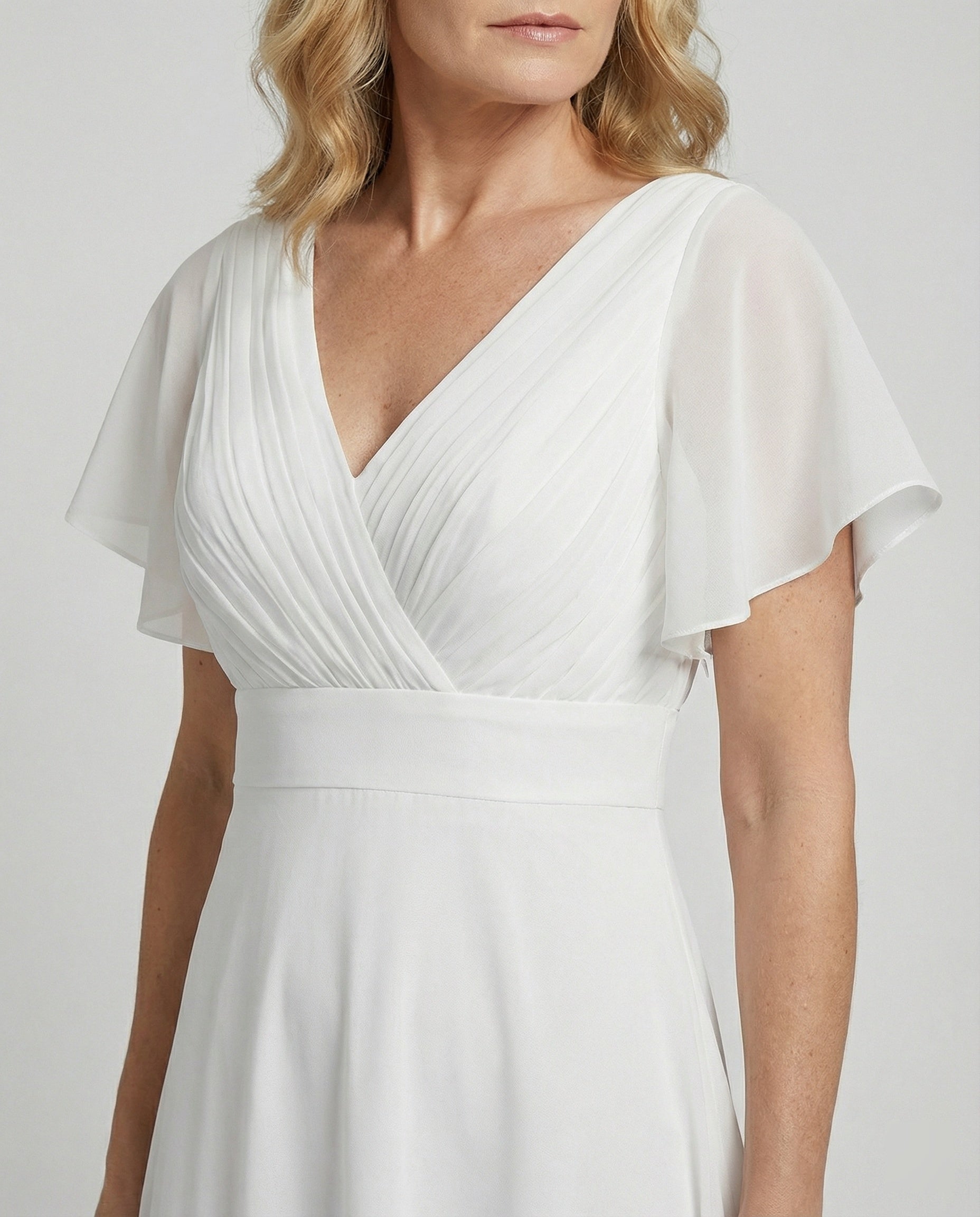 Ladies Maxi Dress Chiffon elegant pleated