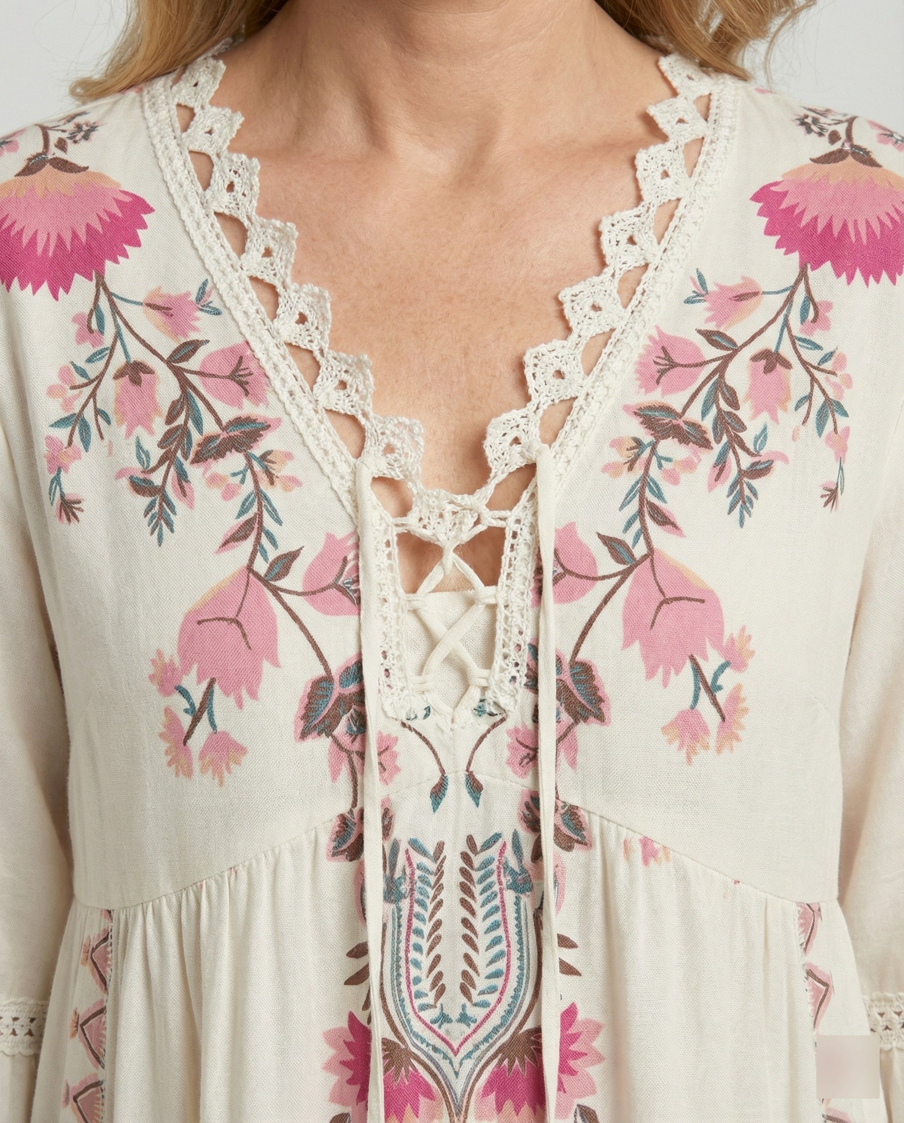 Boho Flower Dress Women A-Line