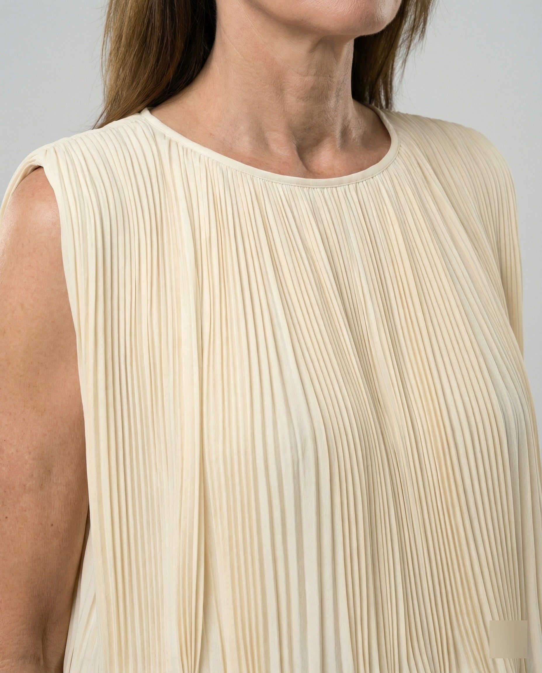 Top Women Pleated Balloon Sleeves