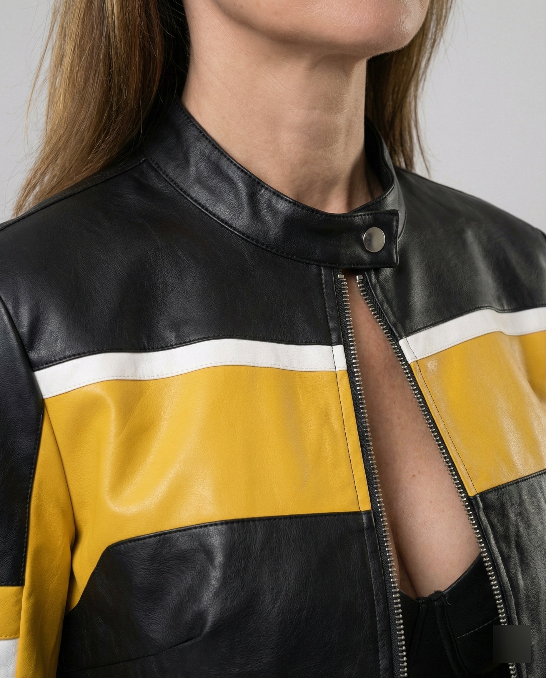Women's Leather Jacket Black Set