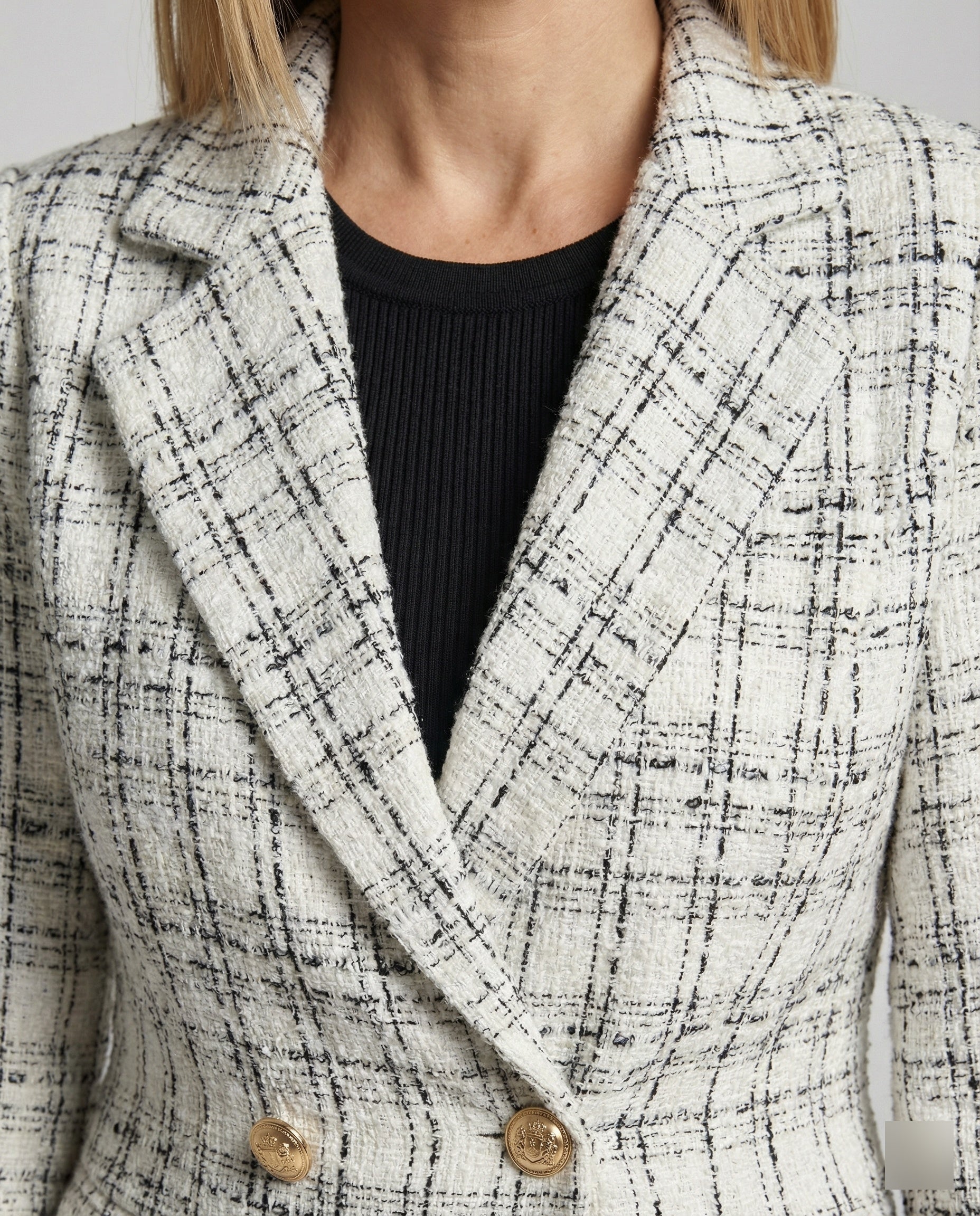 Women Blazer Coat Tweed