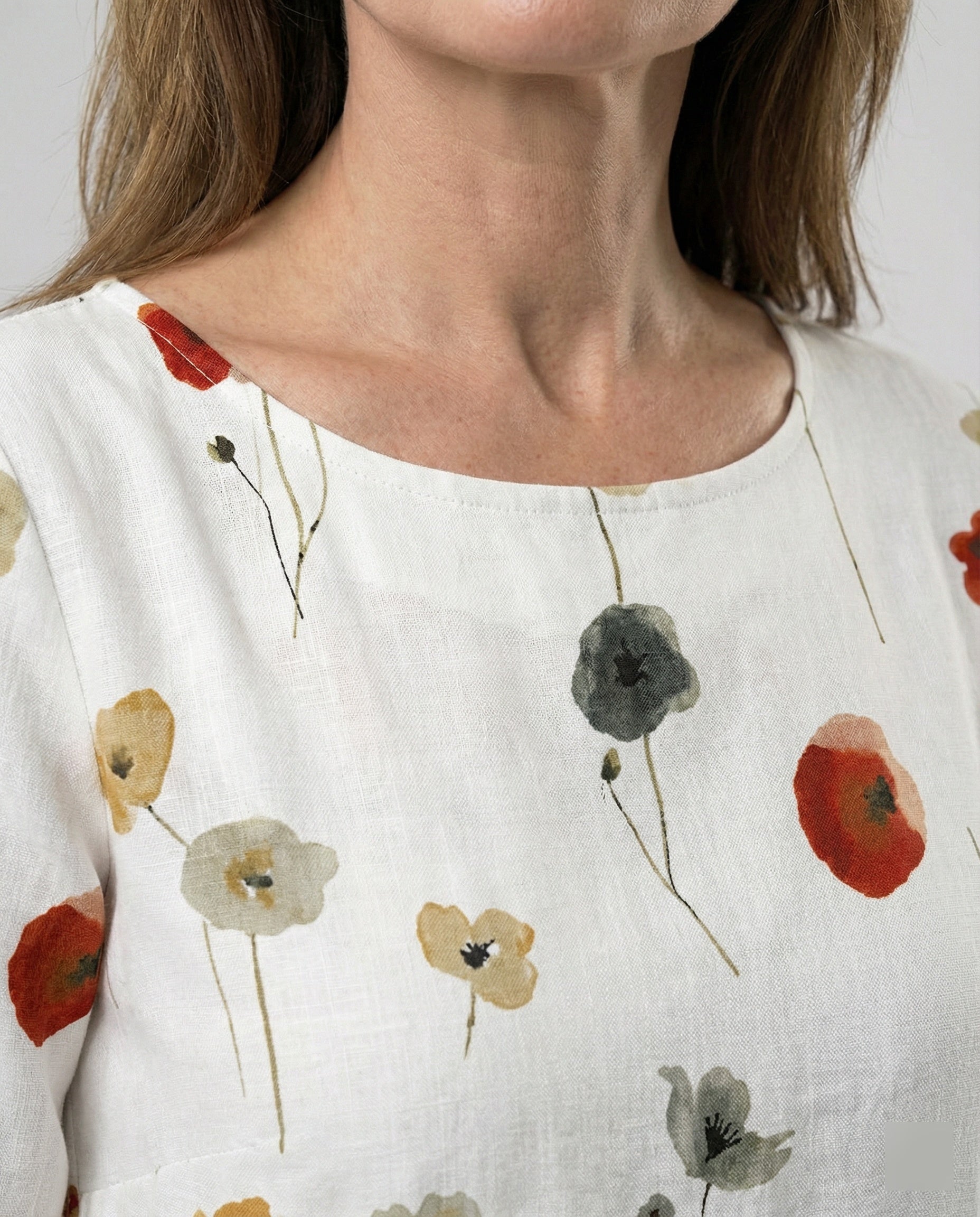 Ladies maxi dress floral with pockets