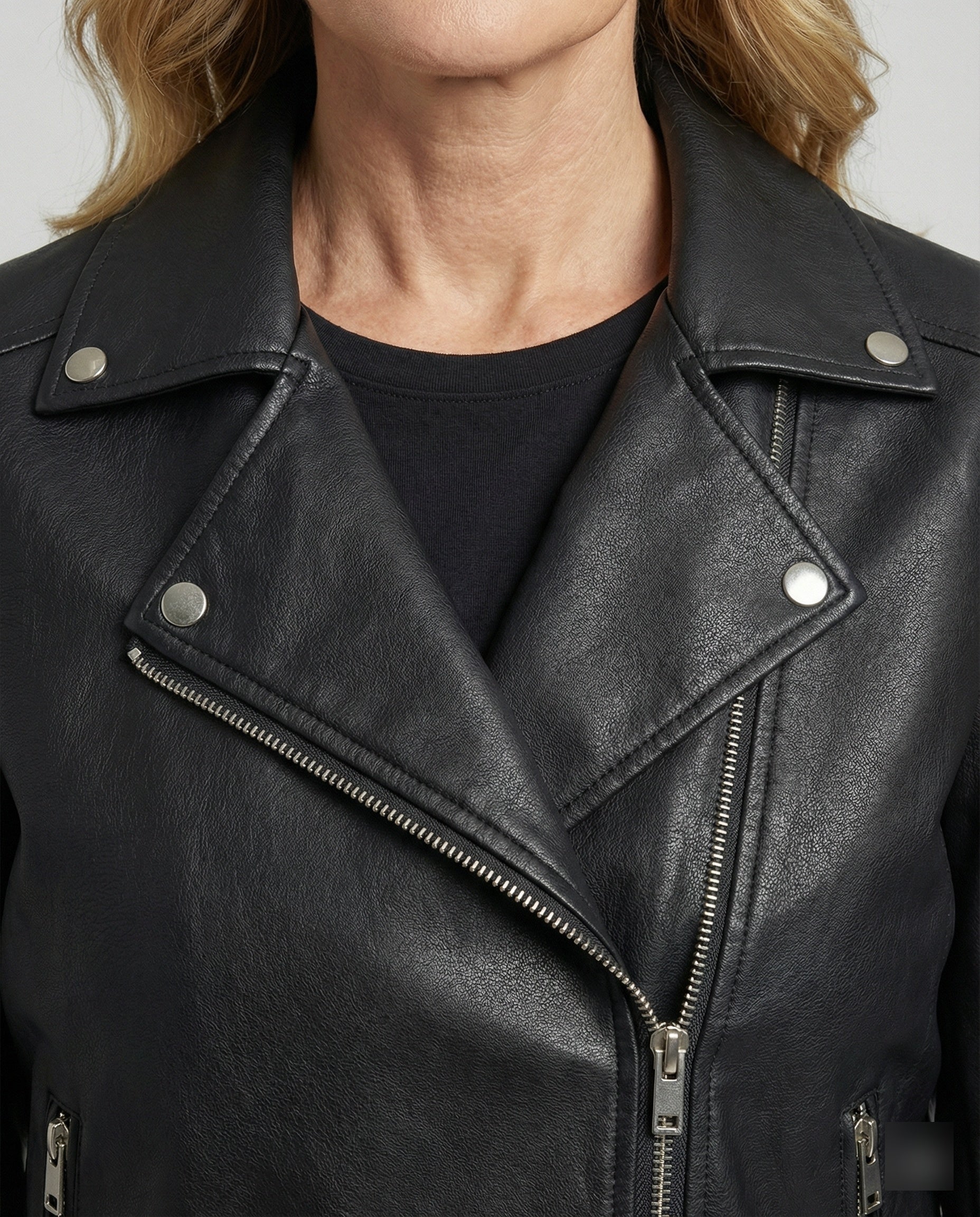 Women's Leather Jacket Black Perfecto