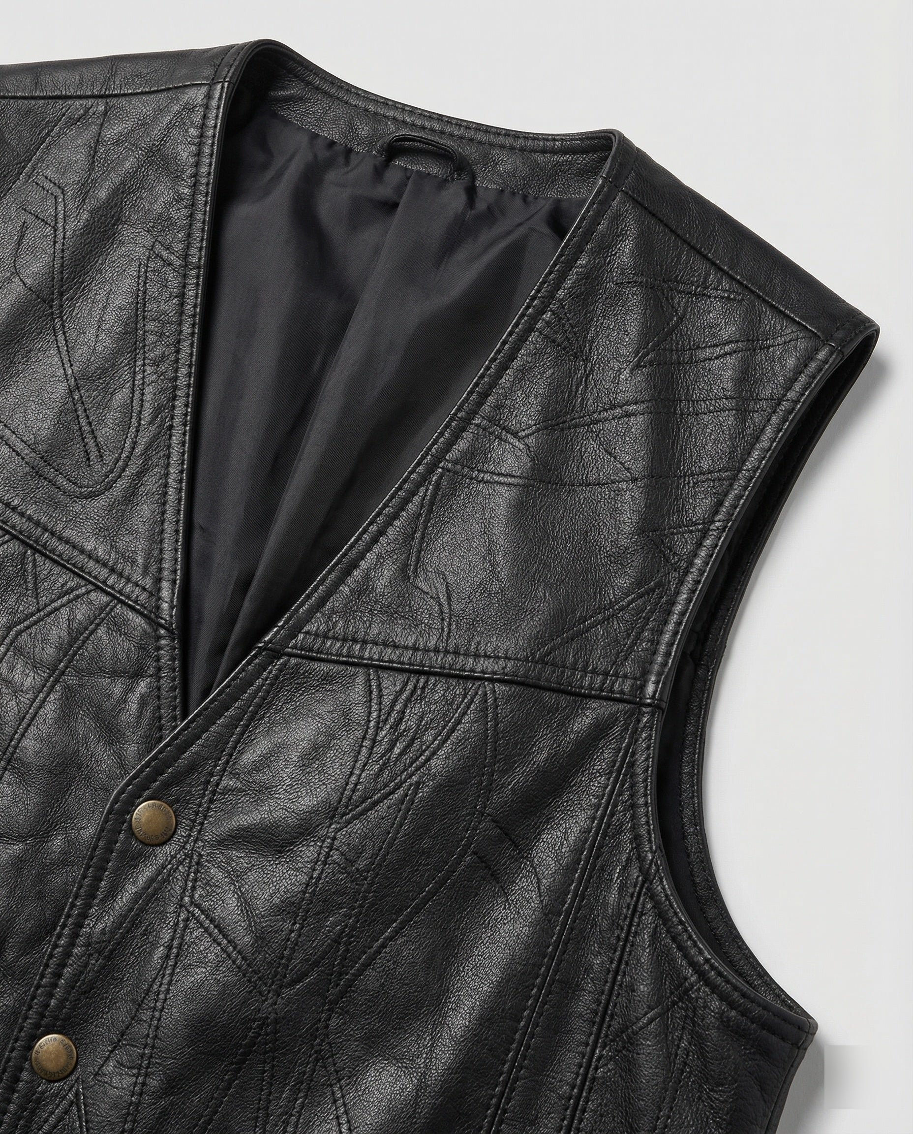 Men's Biker Leather Vest