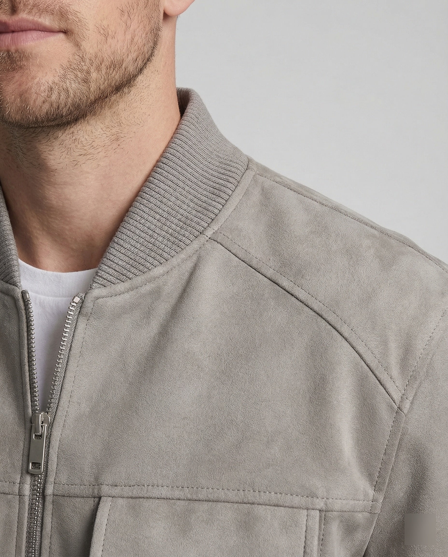 Men's Velvet Bomber Jacket Loose