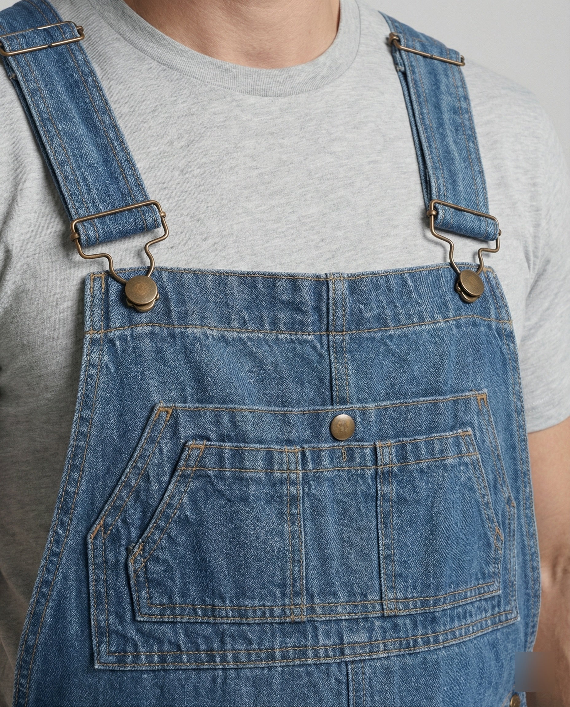 Men's Jeans Overalls Wide