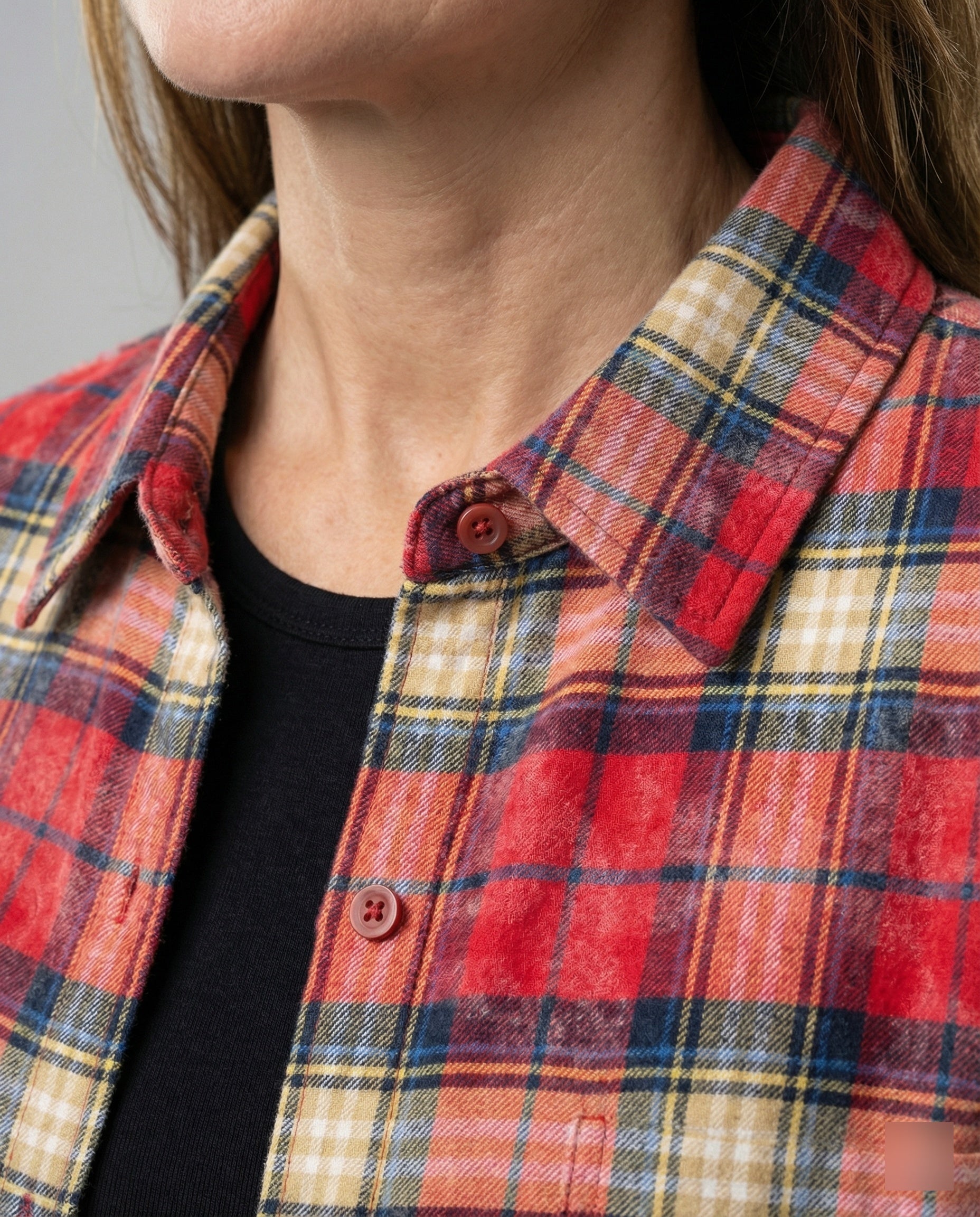 Women Shirt Oversize Checkered