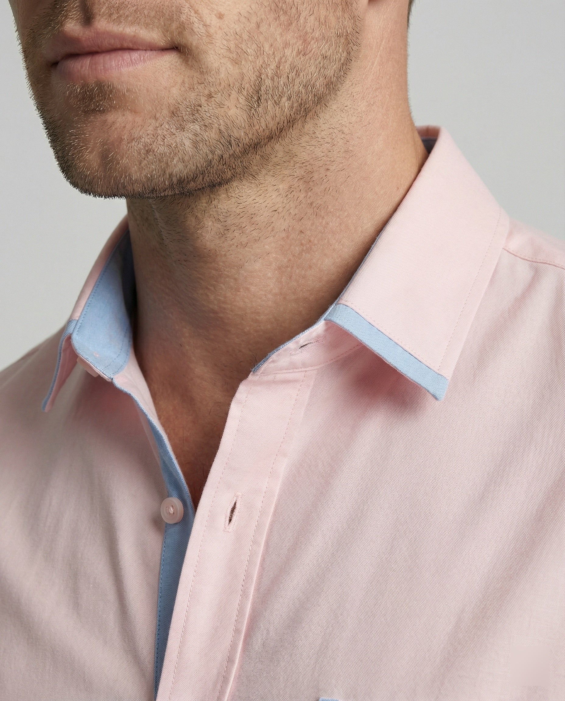 Men's Business Shirt with Kent Collar