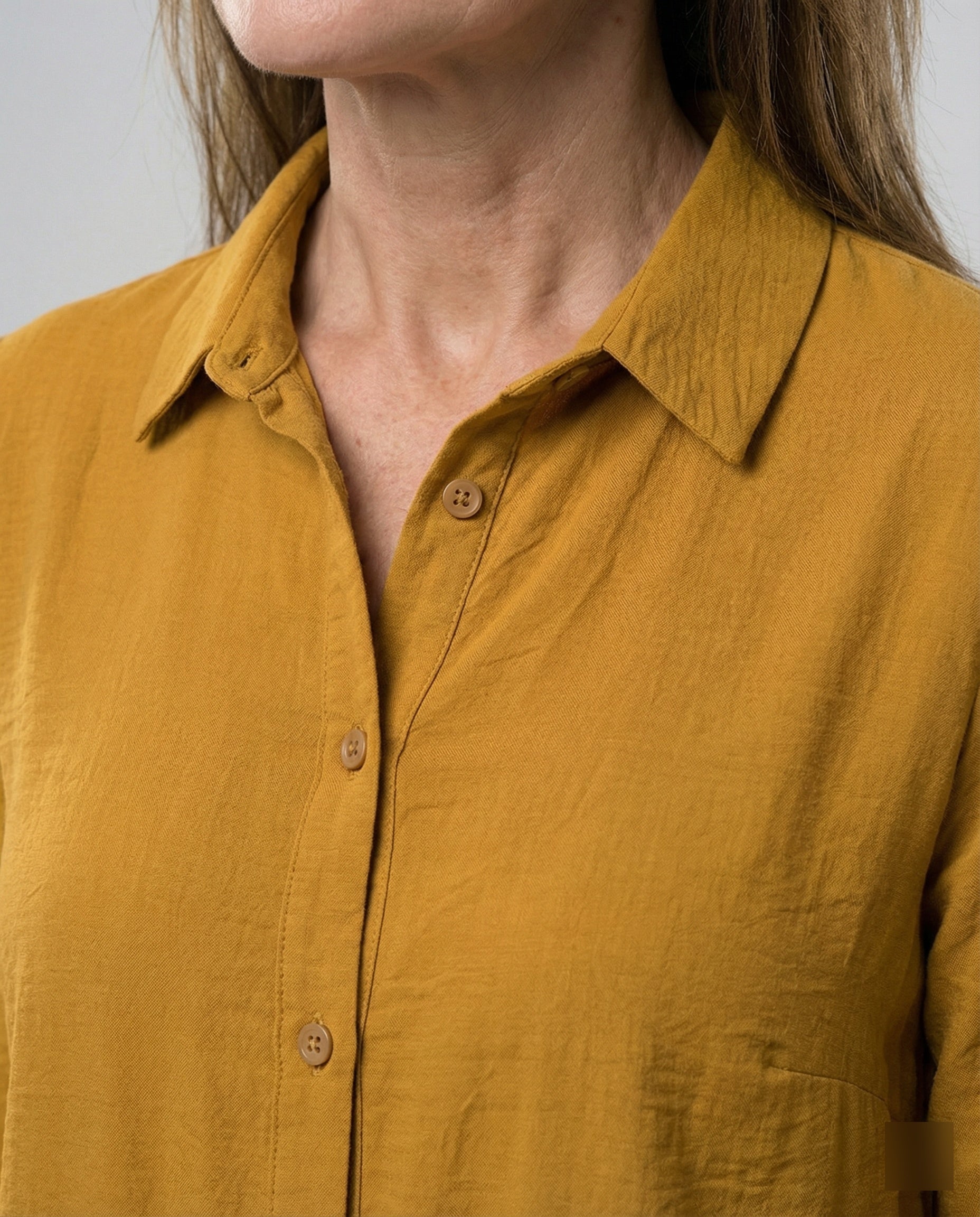 Women's Tunic Dress Long with Button Placket