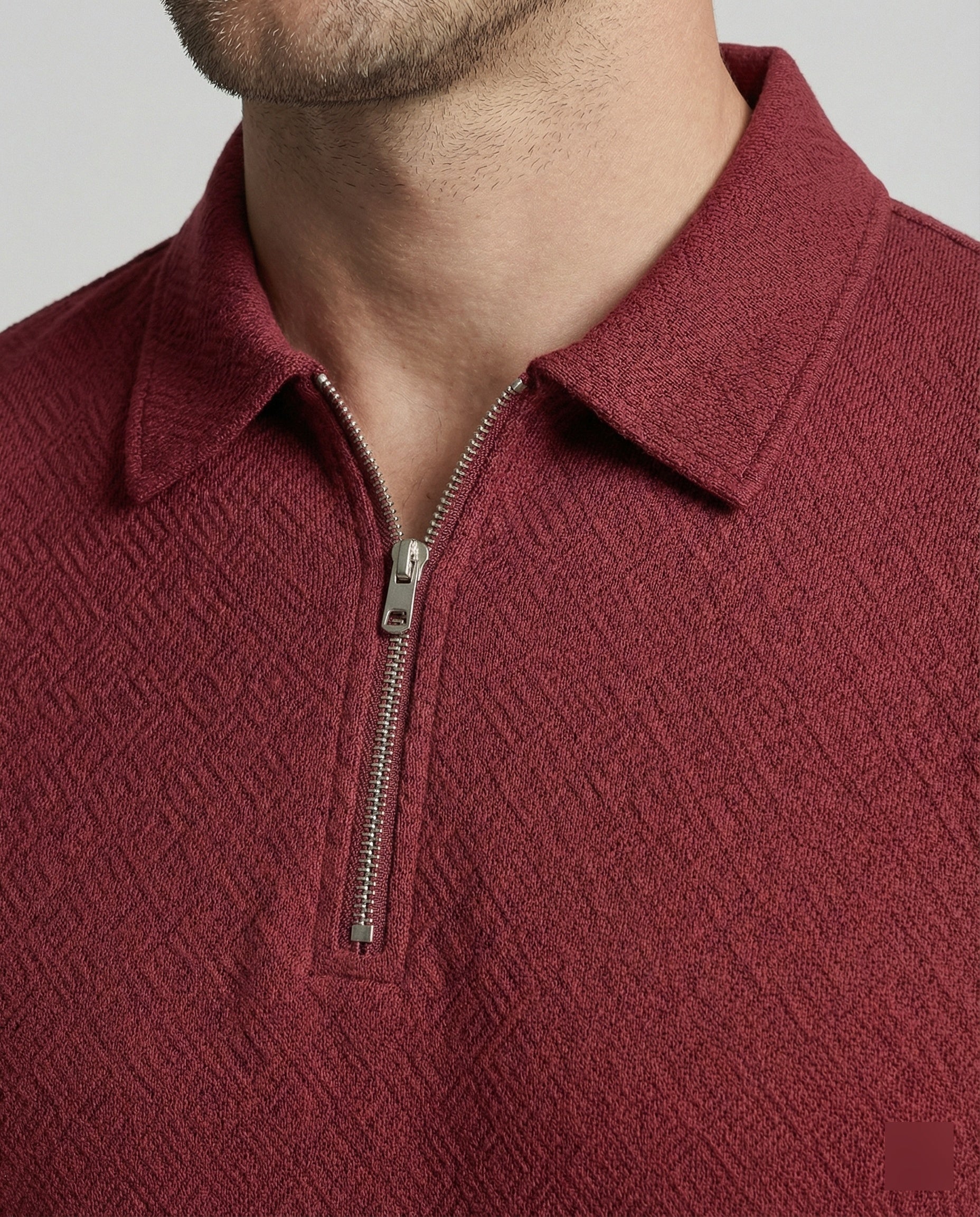 Men's polo shirt with zipper