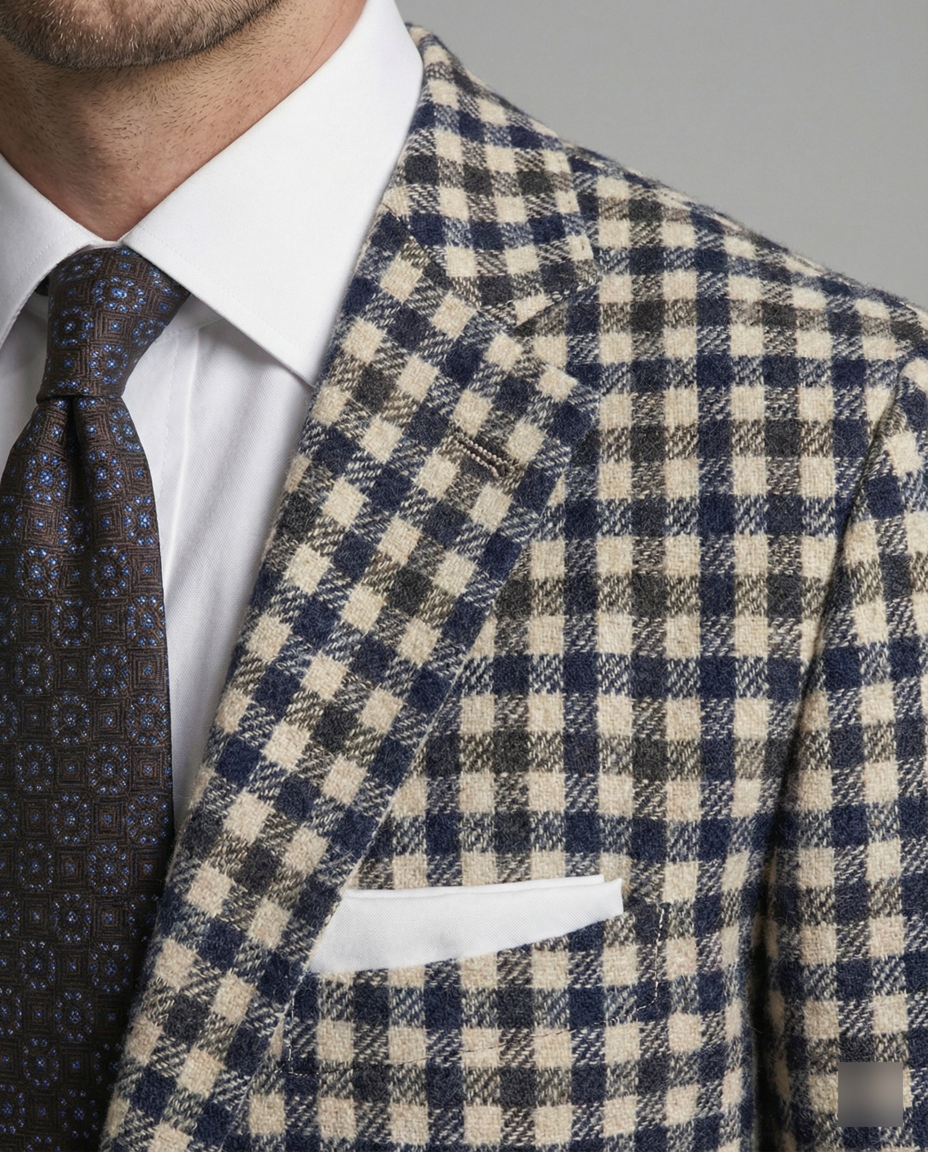 Men's checked blazer – sporty elegant men's blazer