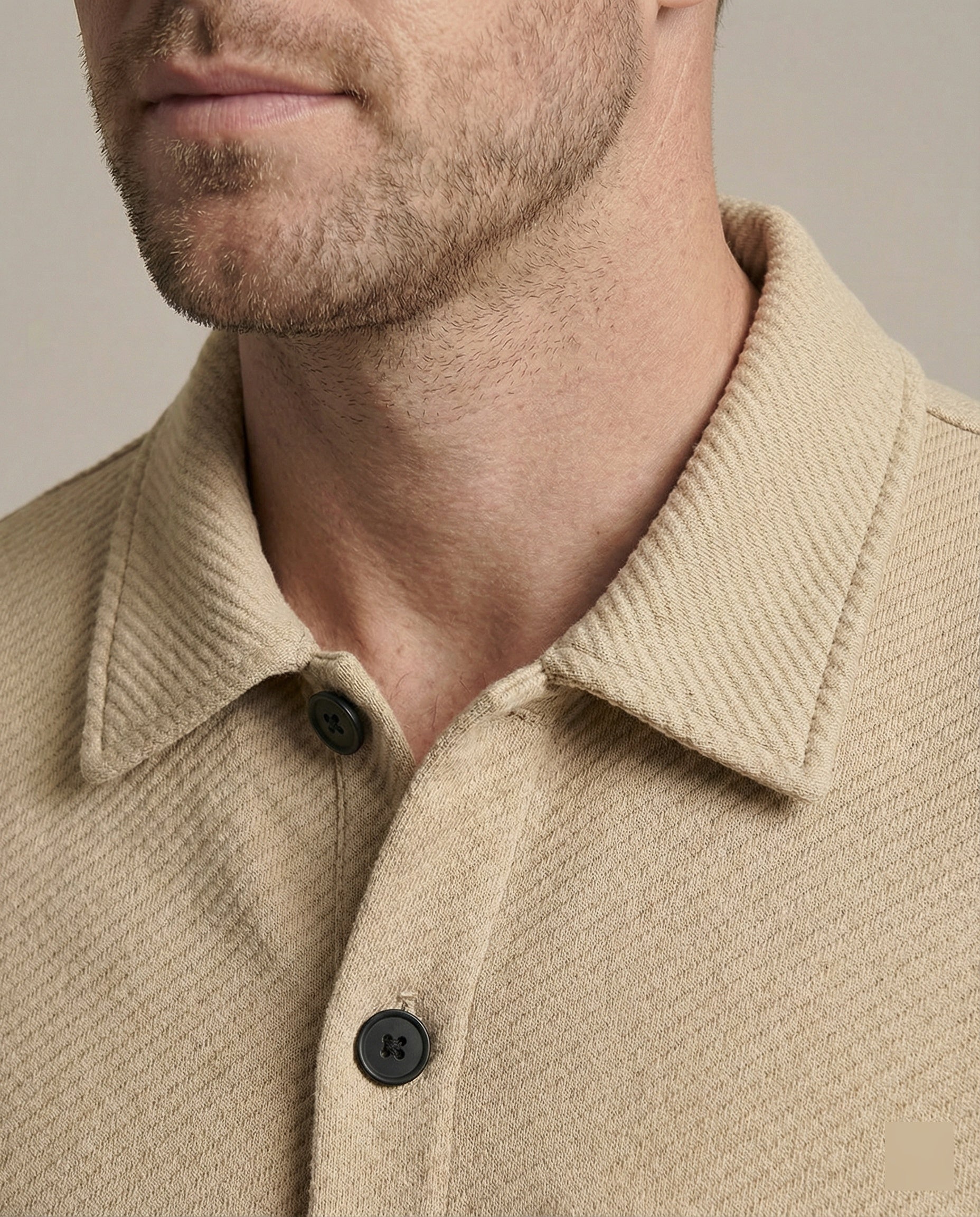 Men's cardigan with textured design