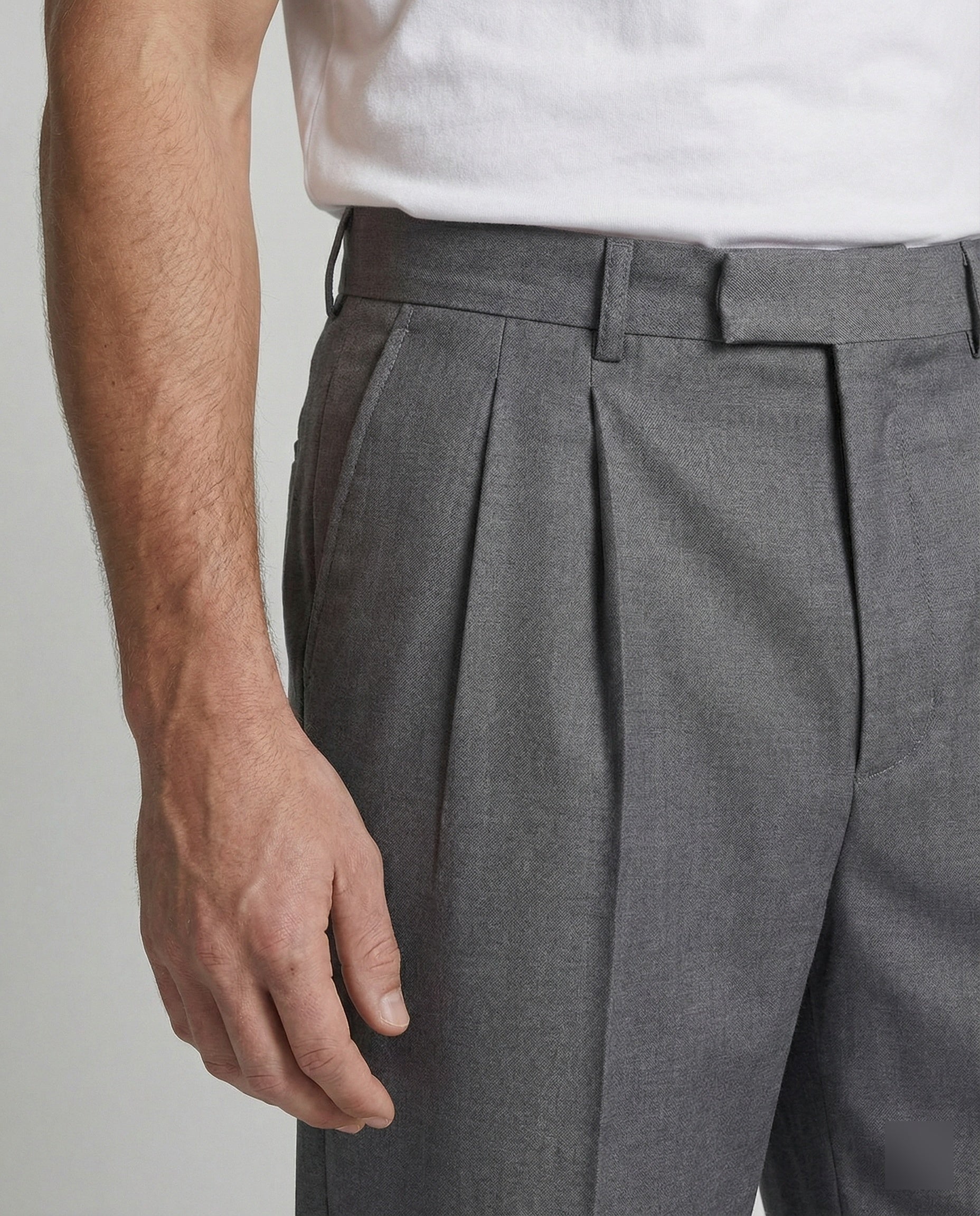 Leisurewear Men's Pleated Trousers Wide