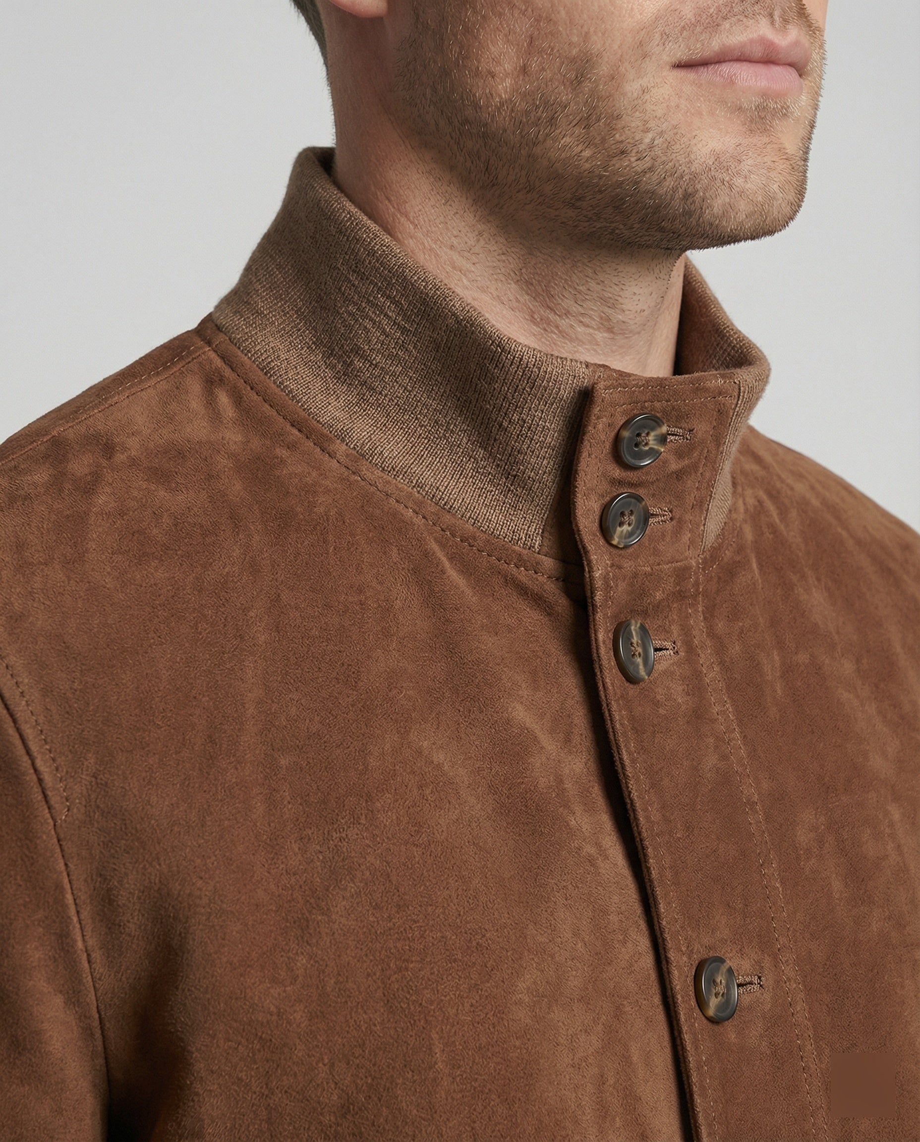 Leisurewear Men Suede Jacket Bomber