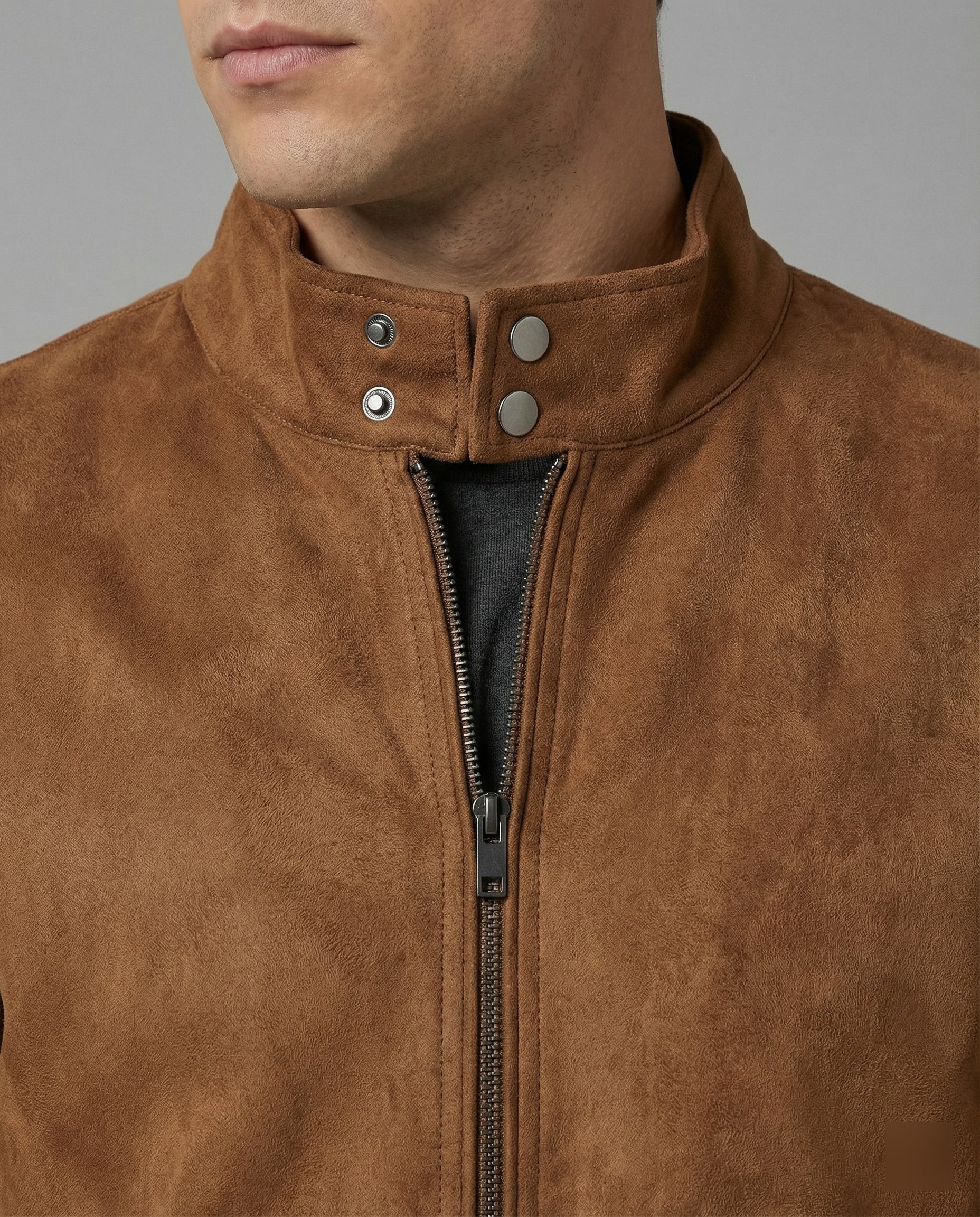 Leisurewear Men Suede Bomber