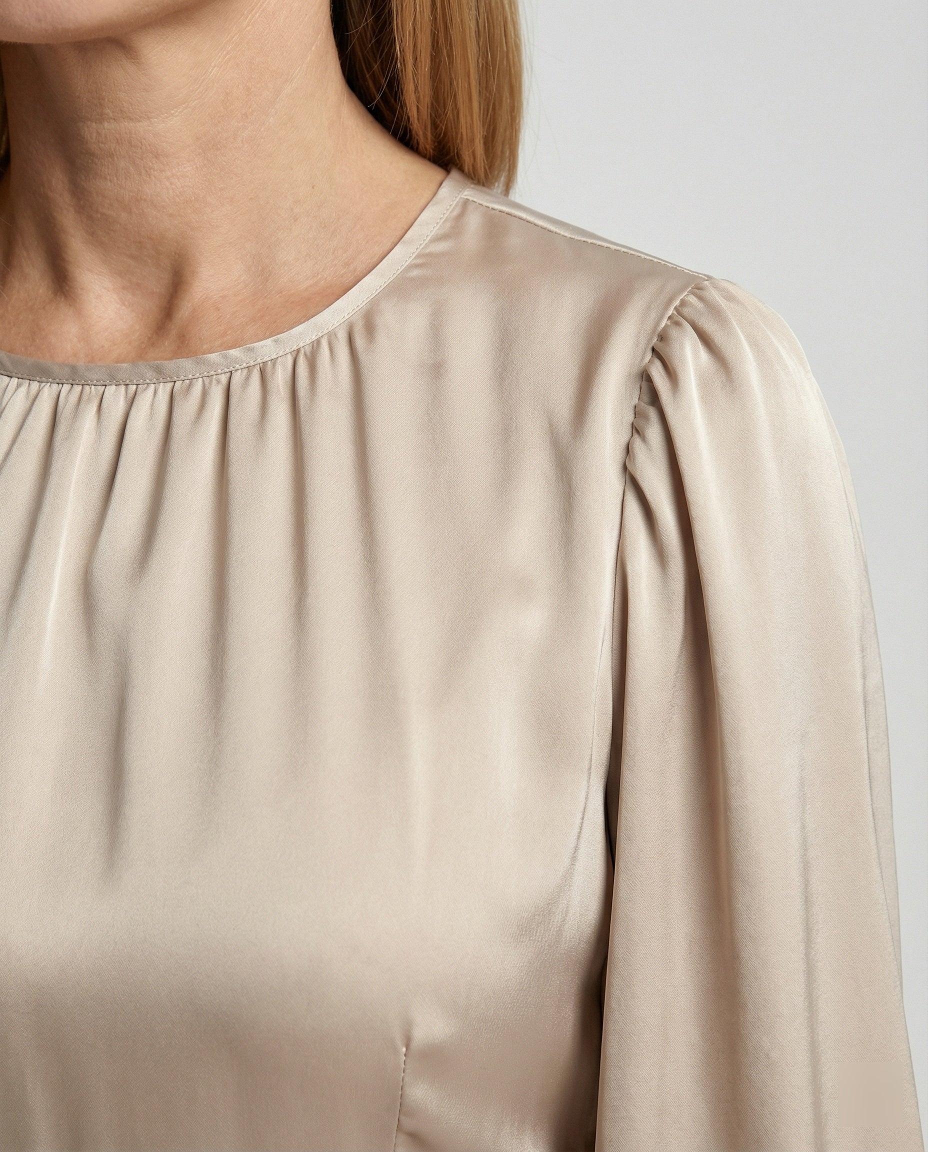 Women's Midi Dress Pleated Satin Look