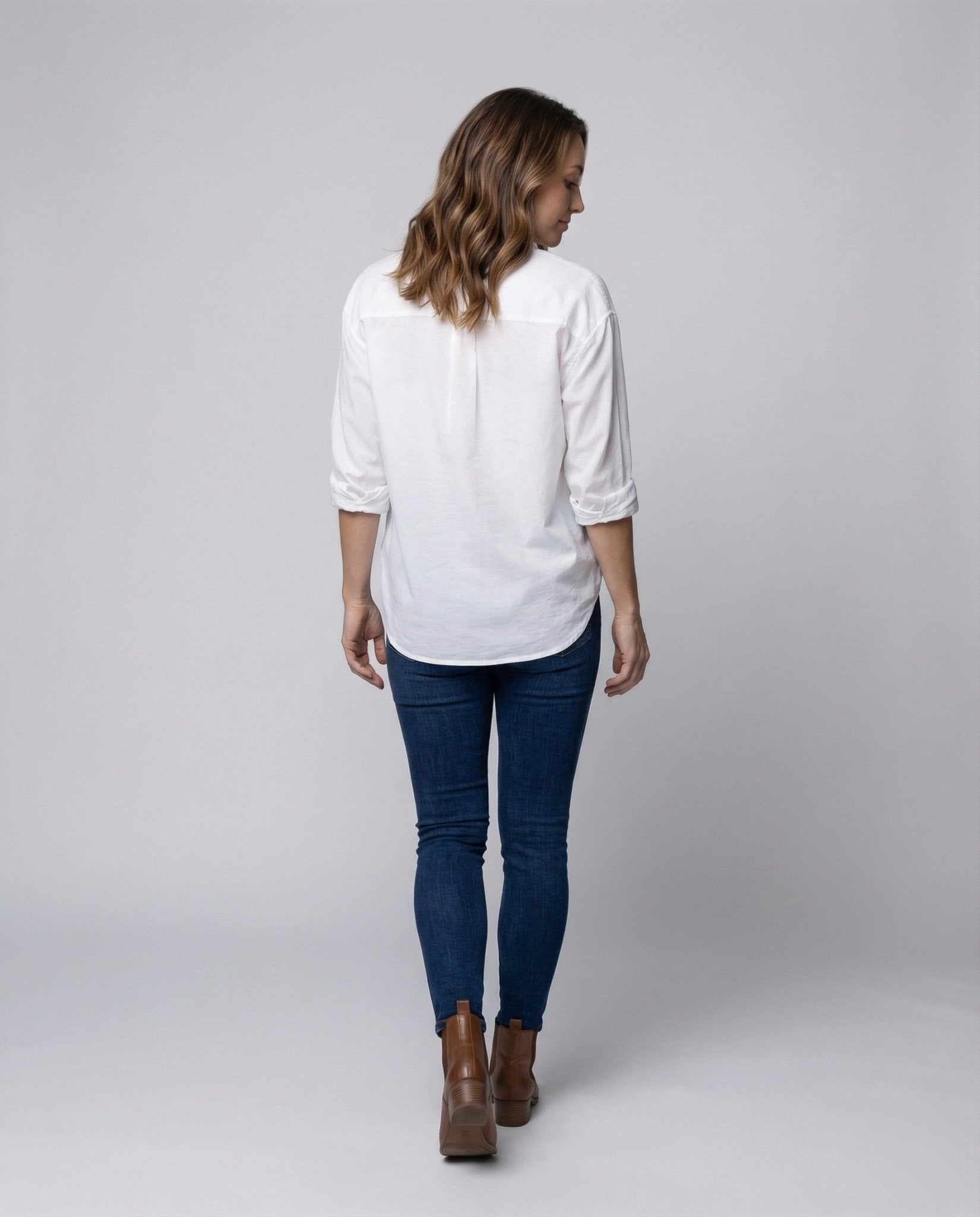 Cotton blouse top women's loose fit - Chichicherry