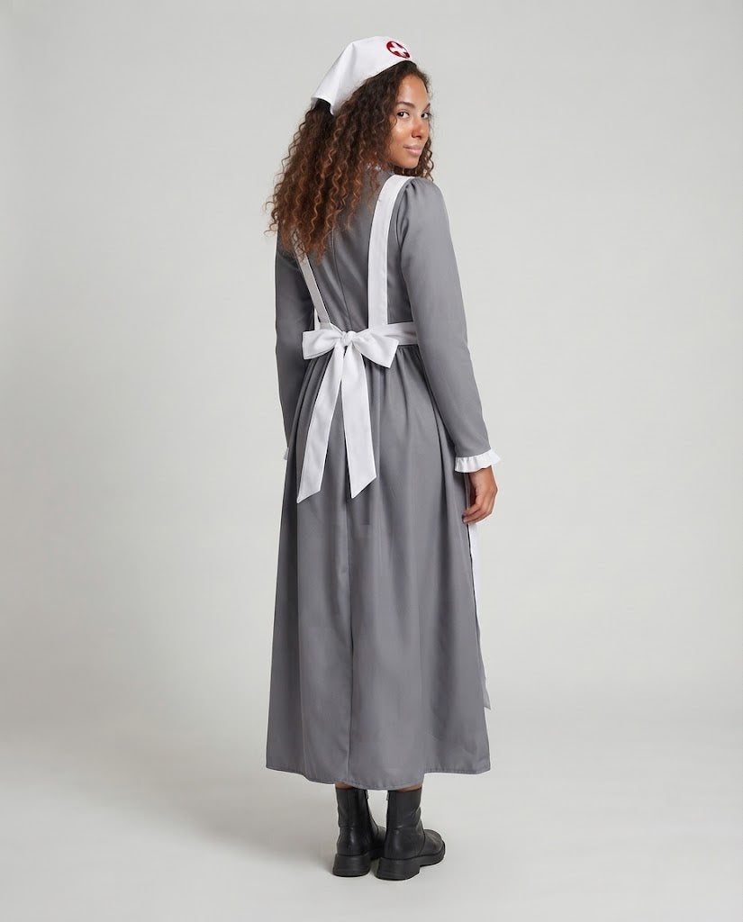 Women's Nurse Style Costume with Apron Chichicherry