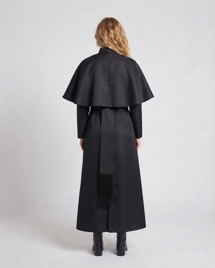 Women Priest Costume with Elegant Hood and Cross Pendant Chichicherry