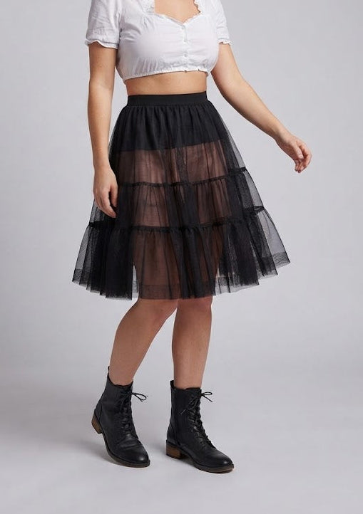 Women's tulle skirt with multi-layered ruffle design Chichicherry