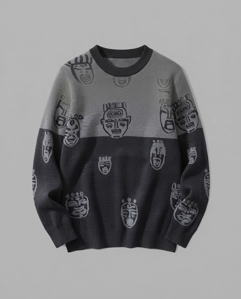 Women's patterned knitted sweater Chichicherry
