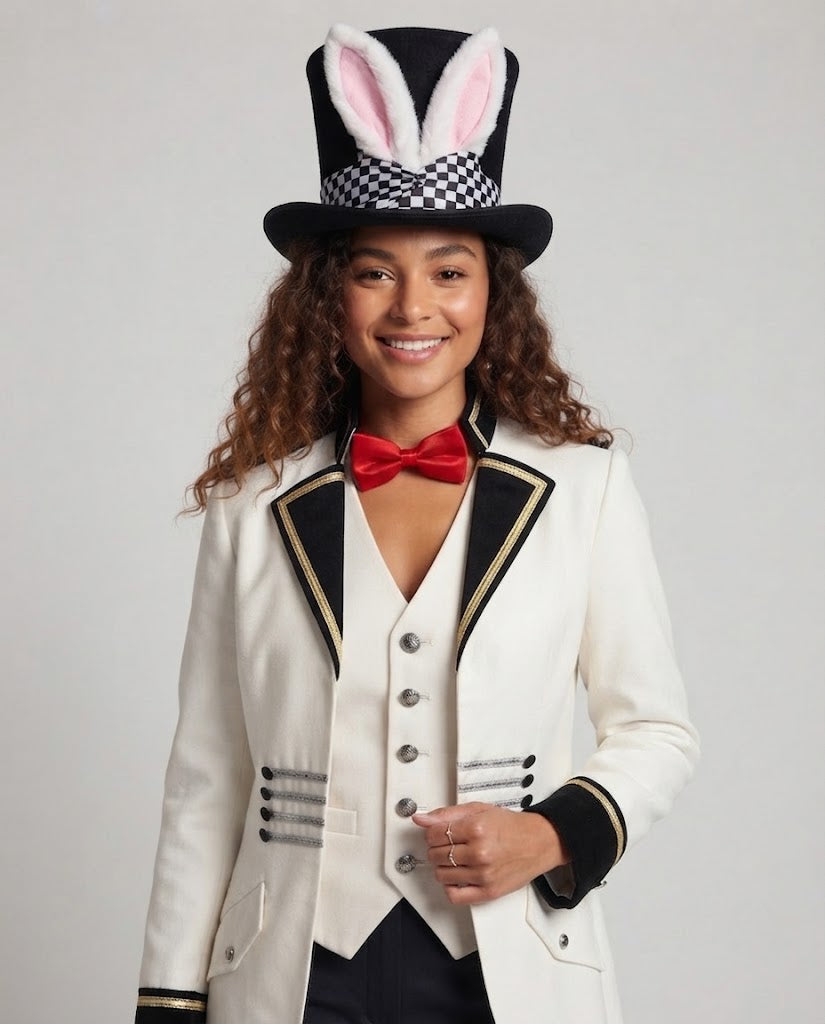 Women's costume set as fairy tale hero with cape, vest, accessories, and hat Chichicherry